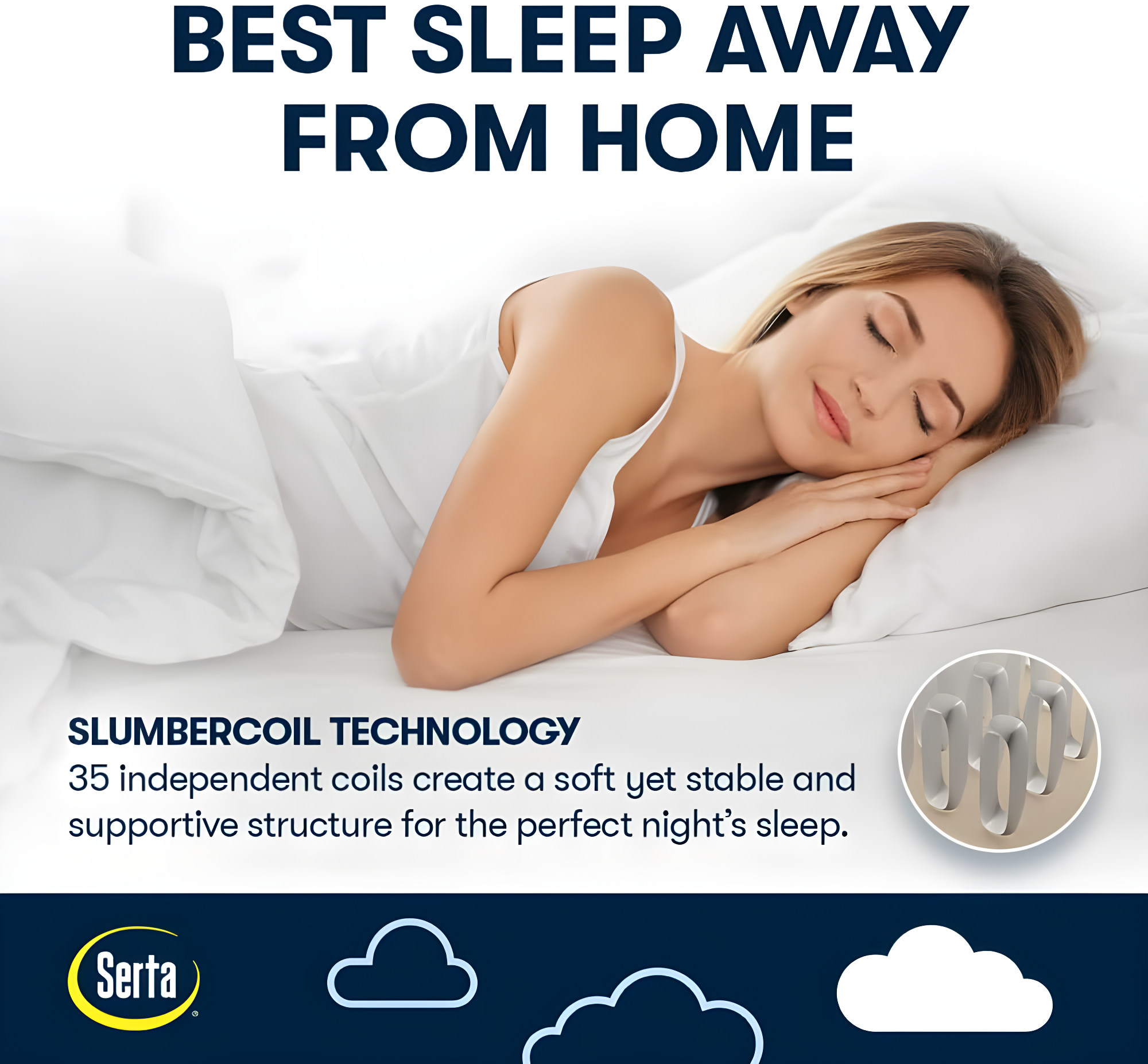 Serta 16" Raised Queen Luxury Air Mattress with Internal Ac Pump