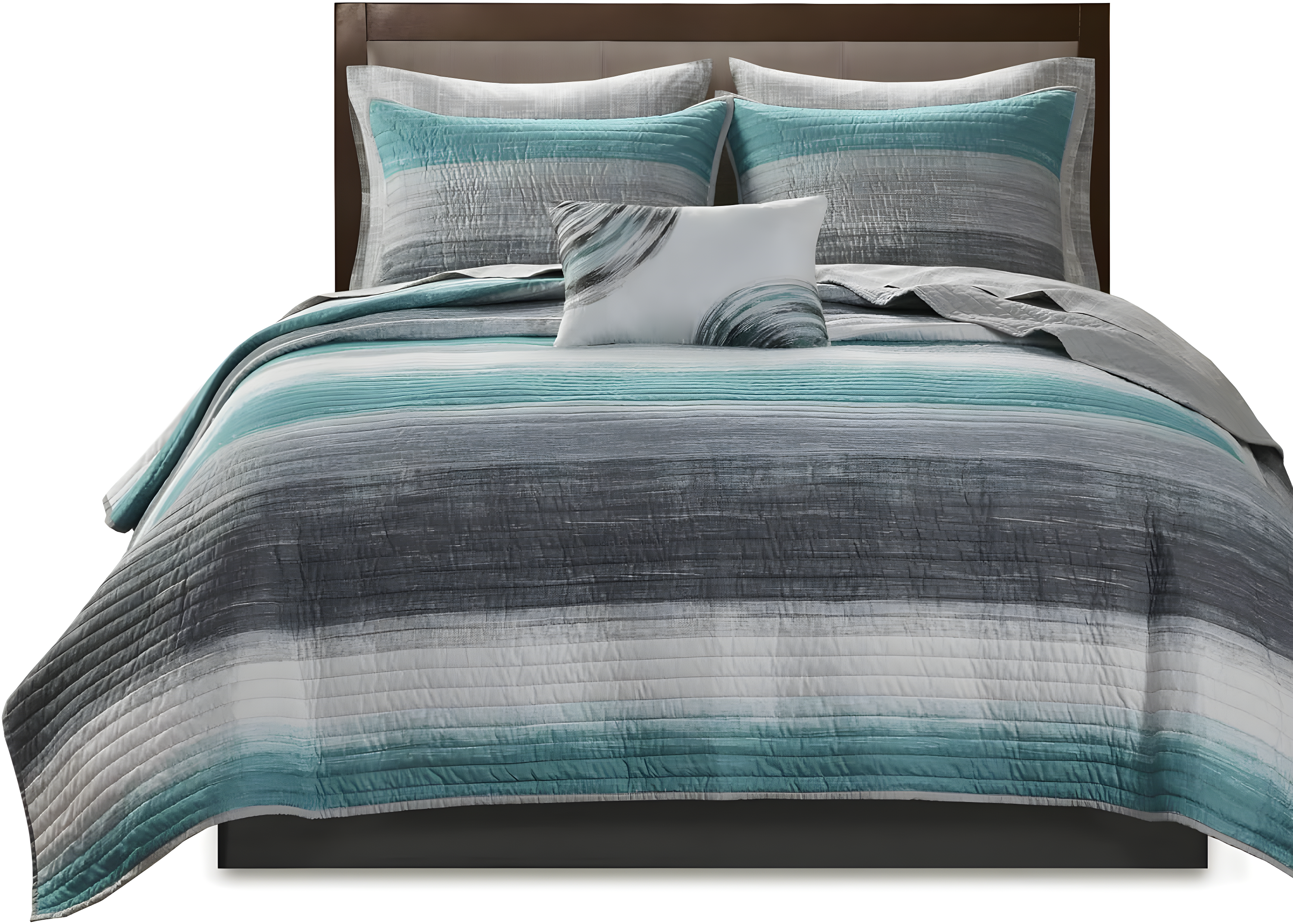 Madison Park Essentials Saben Microfiber Quilt Set with Cotton Bed Sheets