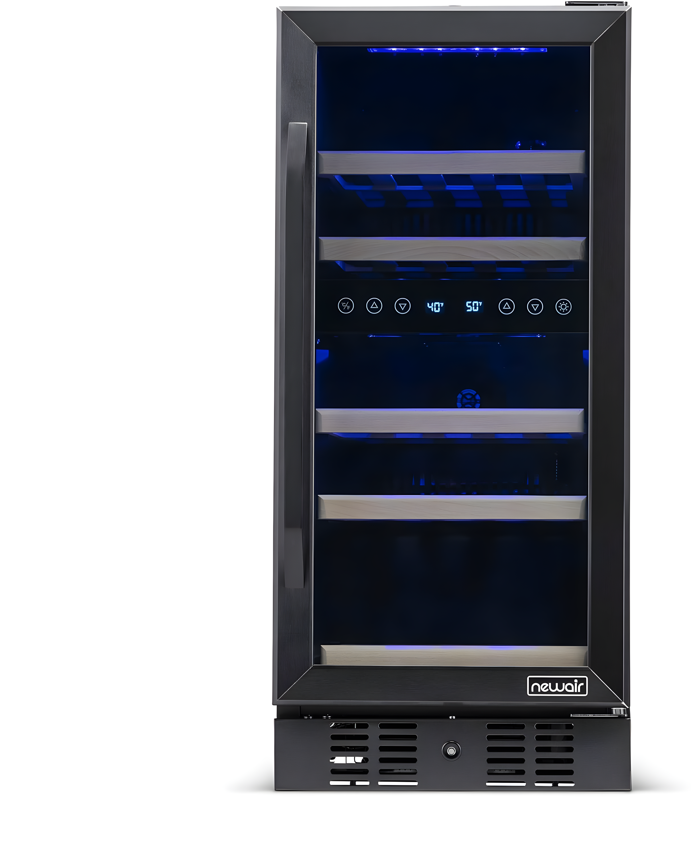 Newair 29 Bottle Stainless Steel Dual Zone Freestanding/Built-In Wine Refrigerator