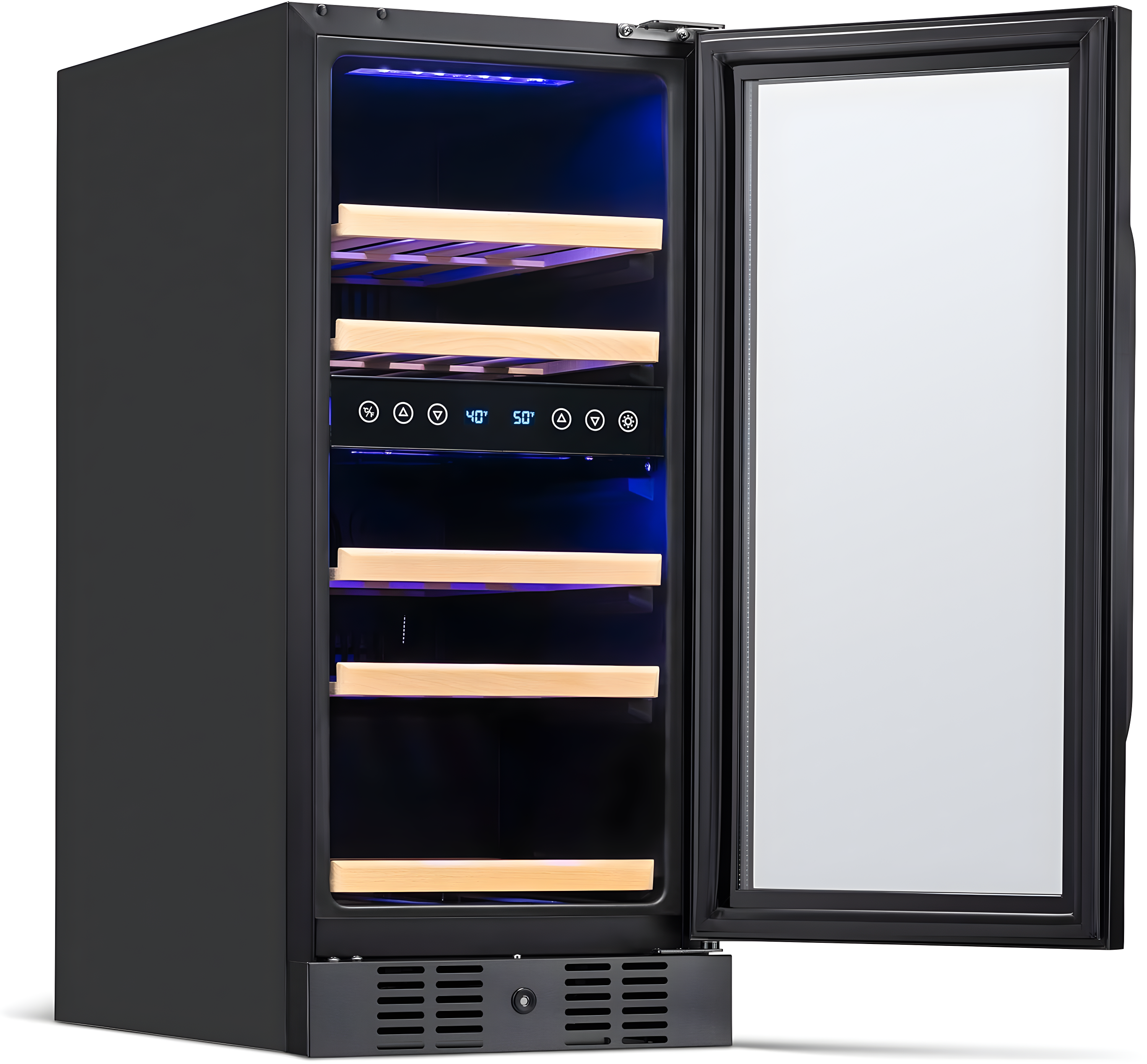 Newair 29 Bottle Stainless Steel Dual Zone Freestanding/Built-In Wine Refrigerator