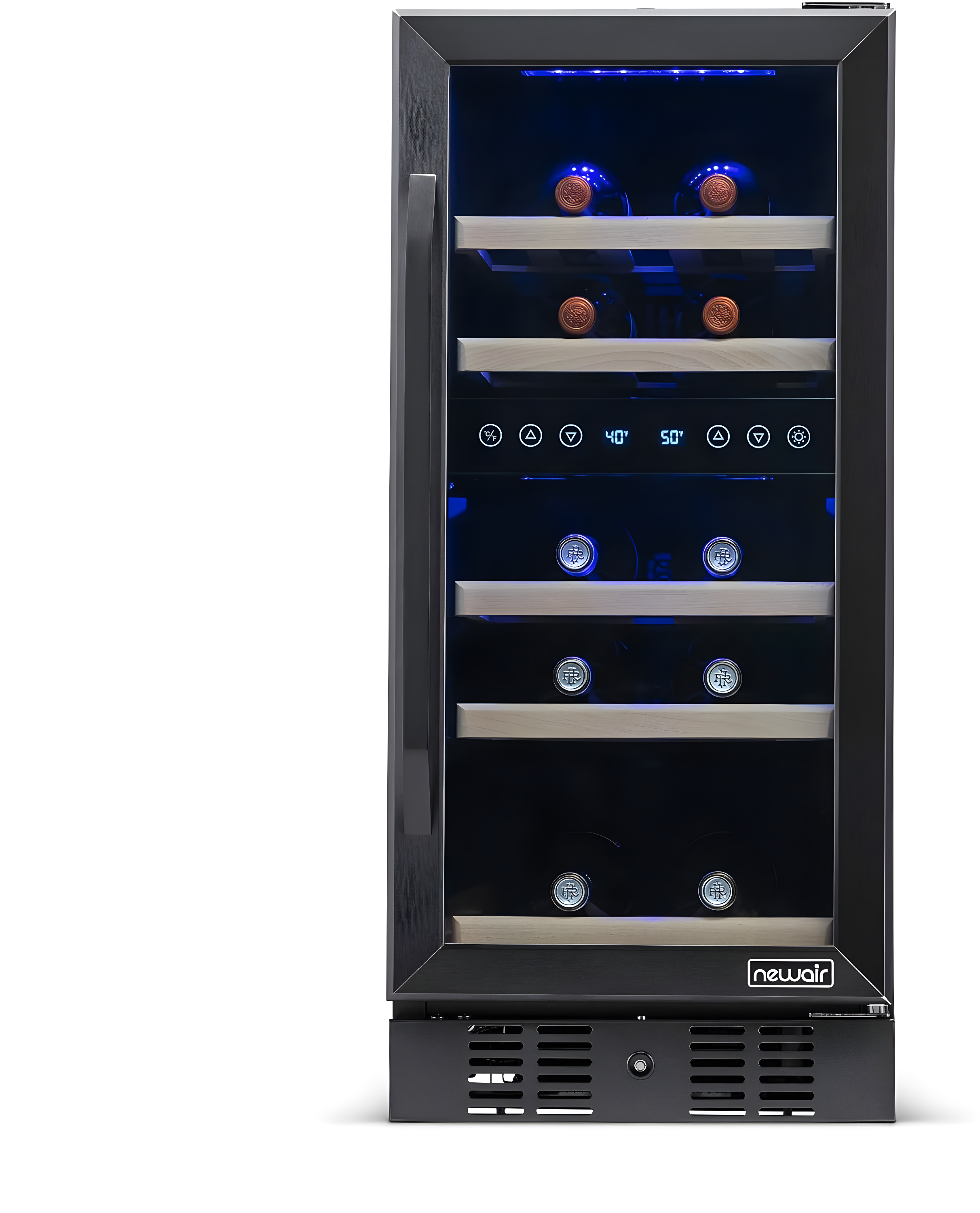 Newair 29 Bottle Stainless Steel Dual Zone Freestanding/Built-In Wine Refrigerator