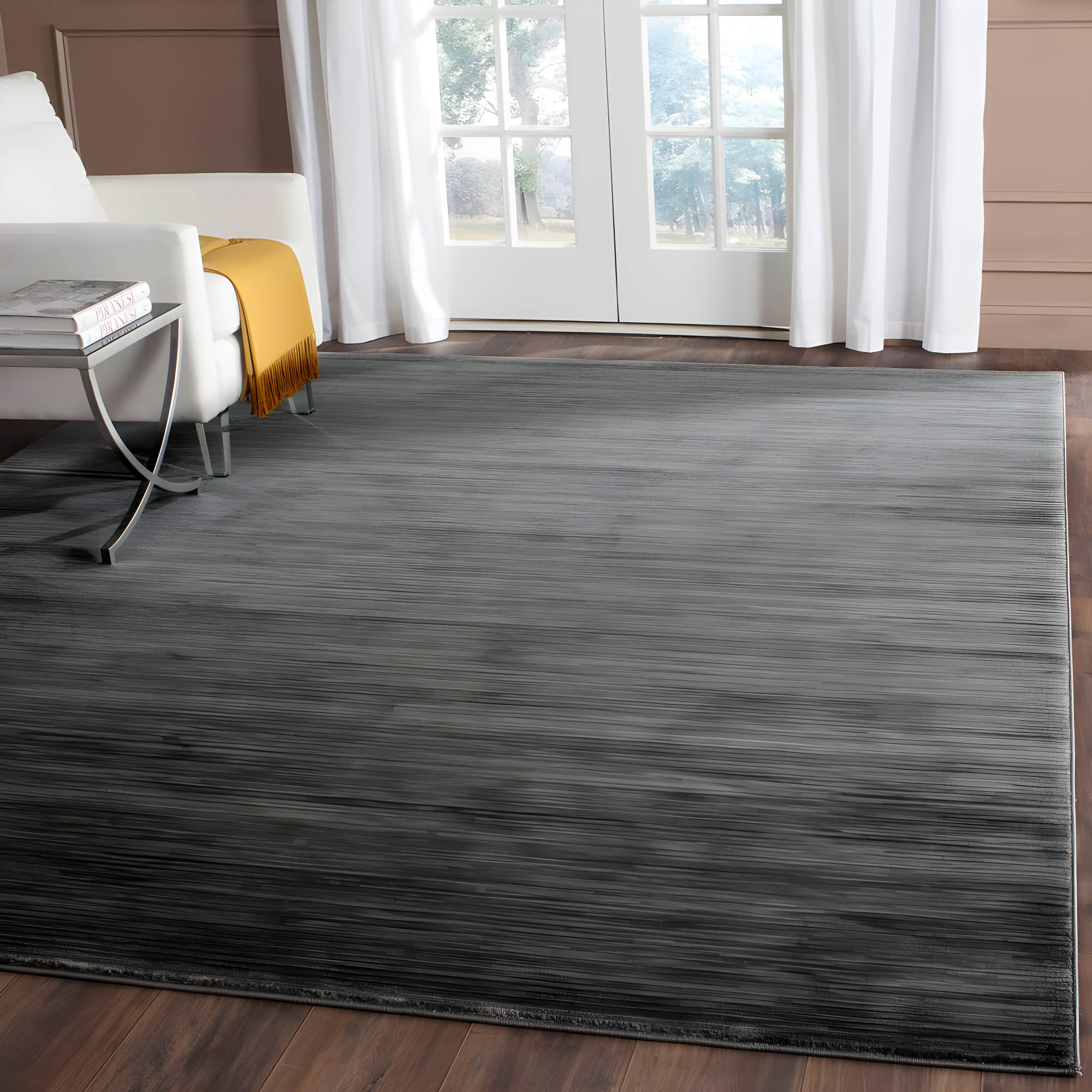 Vision VSN606 Power Loomed Indoor Area Rug - Grey - 6'7"x6'7" - Safavieh.