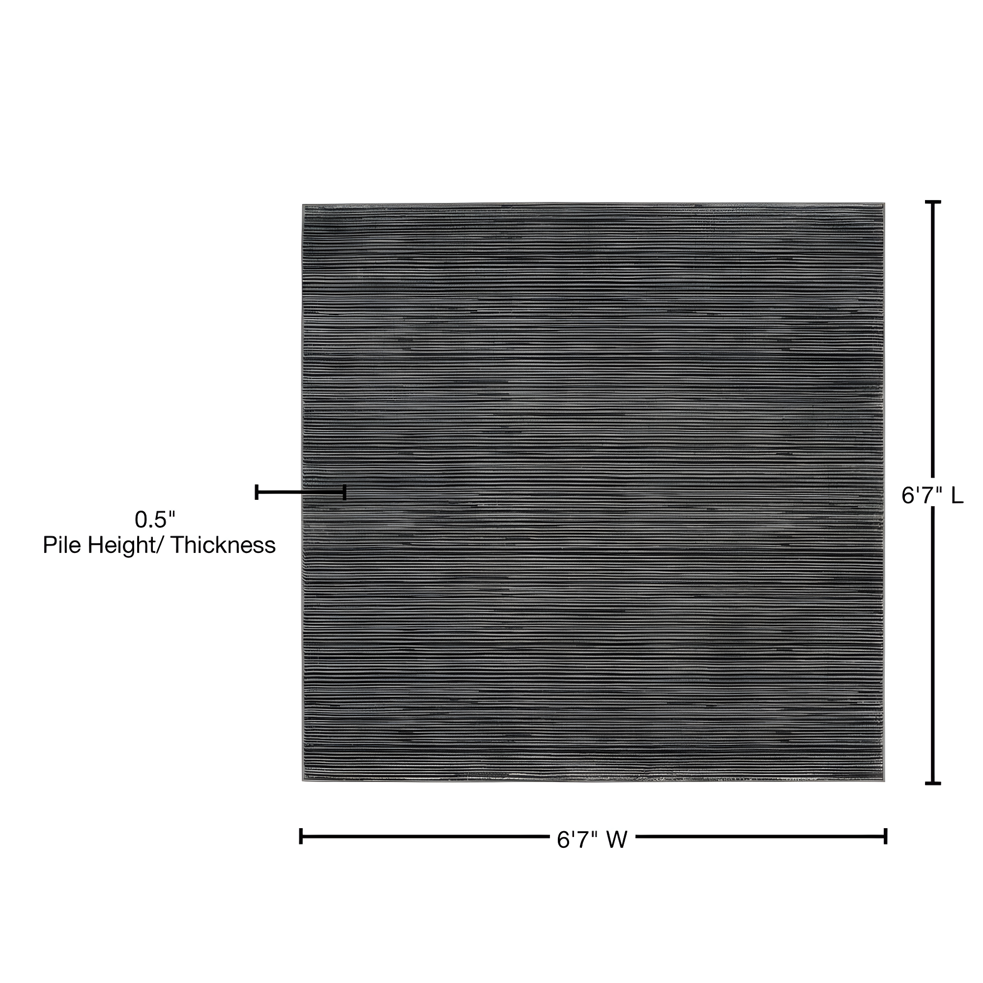 Vision VSN606 Power Loomed Indoor Area Rug - Grey - 6'7"x6'7" - Safavieh.