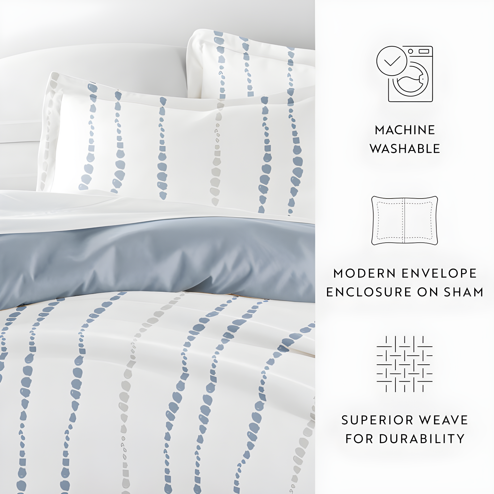 IEnjoy Home Urban Vibe Pattern Reversible Duvet Cover Set