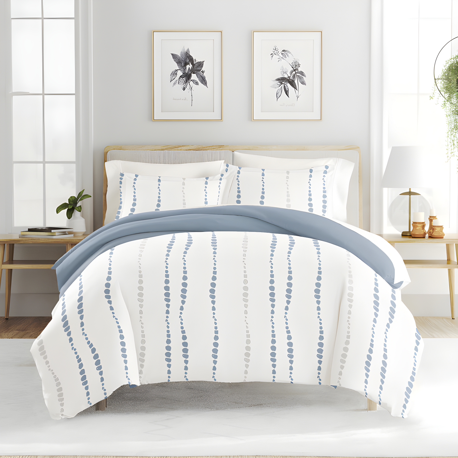 IEnjoy Home Urban Vibe Pattern Reversible Duvet Cover Set