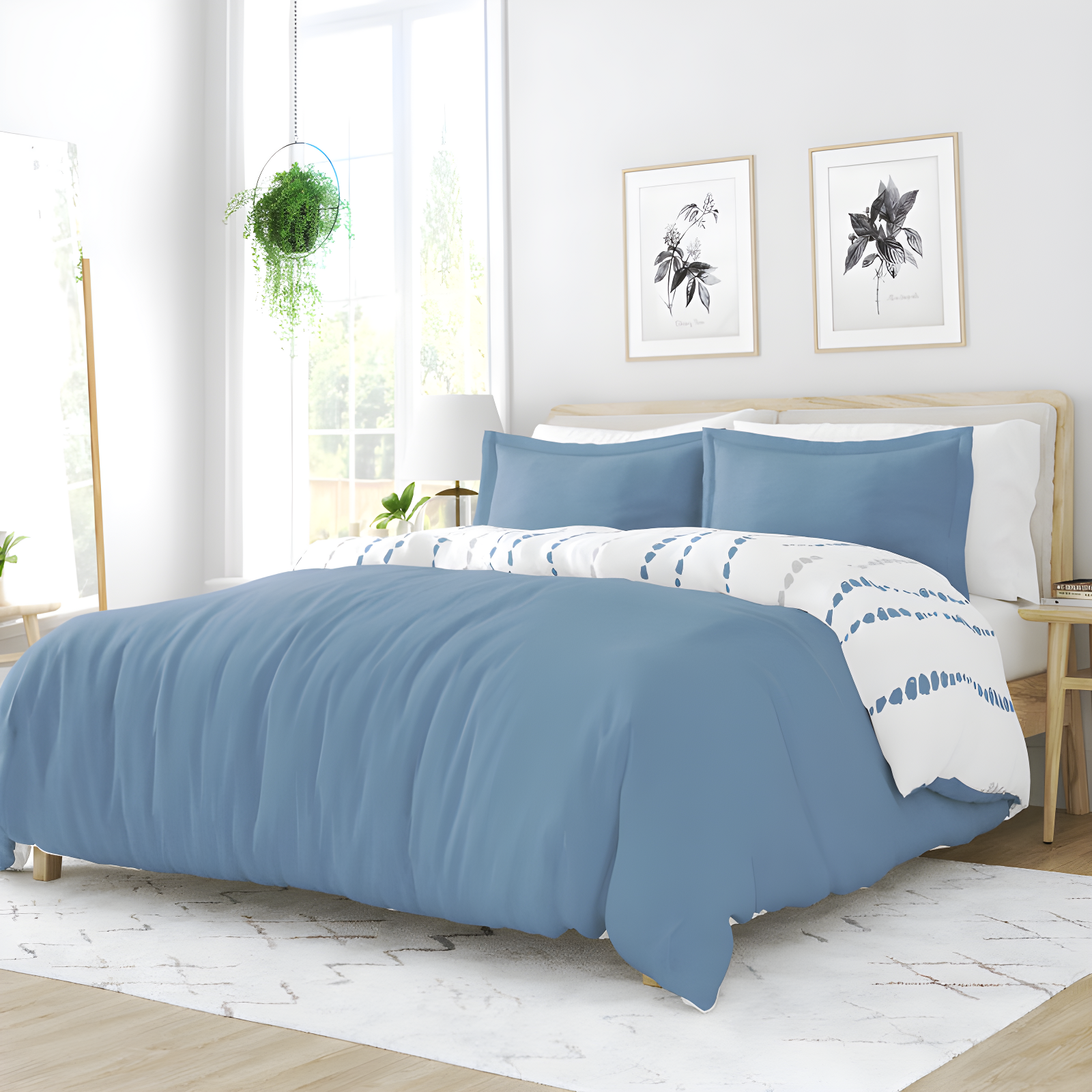 IEnjoy Home Urban Vibe Pattern Reversible Duvet Cover Set