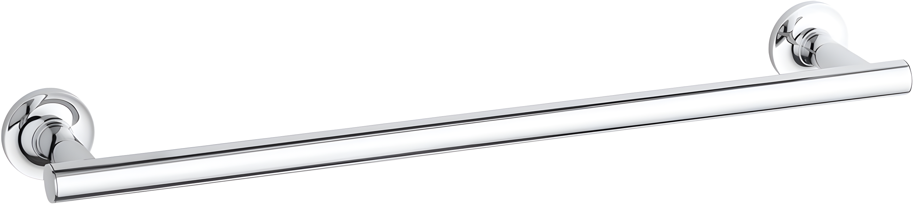 Purist® 24" Wall Mounted Round Towel Bar, Metal Wall-Mounted Towel Holder