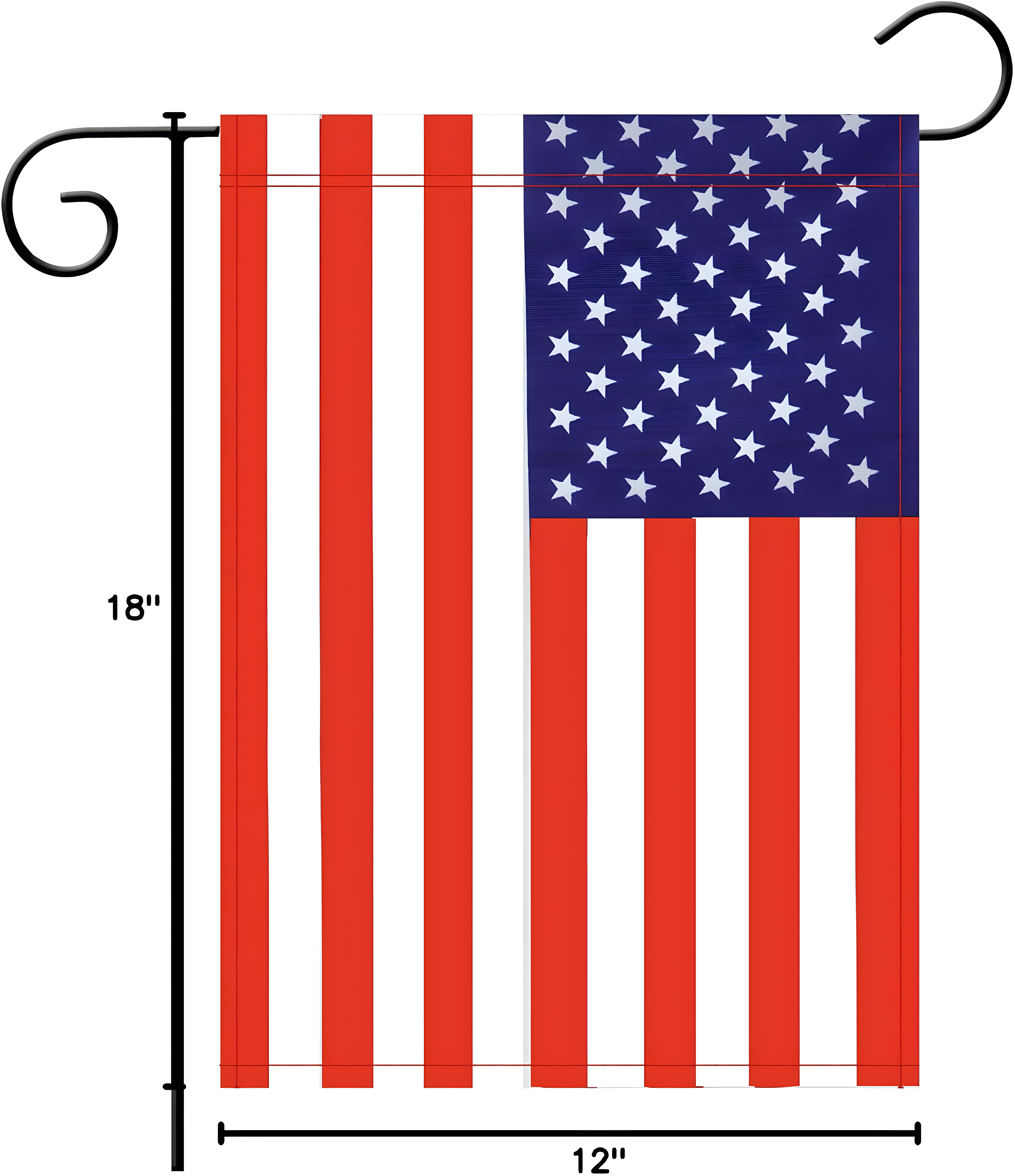 USA AMERICAN AMERICA UNITED STATES GARDEN BANNER/FLAG 12X18 SLEEVED POLY