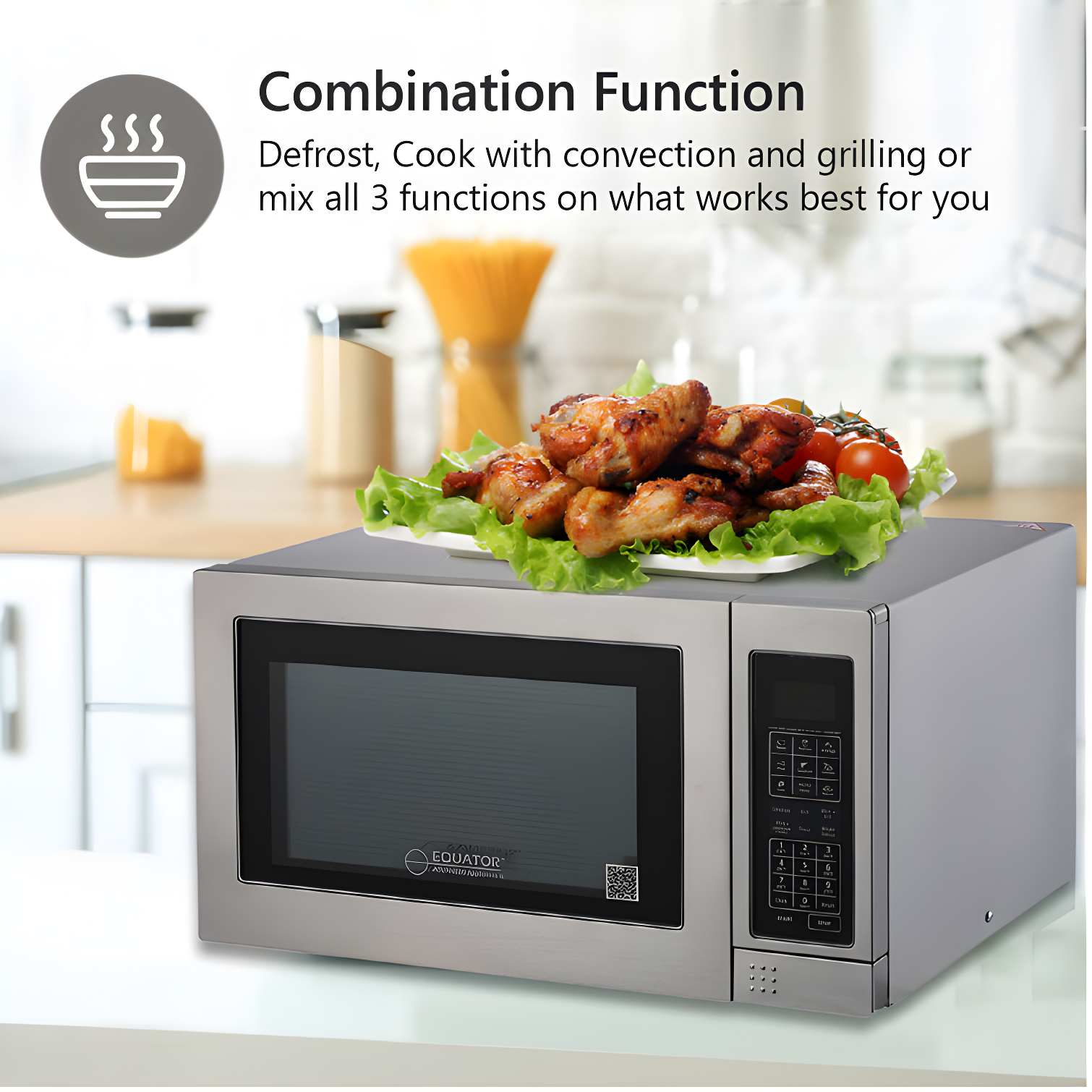 Microwave+Convection Oven+Grill 1.2cf Stainless Freestanding SS