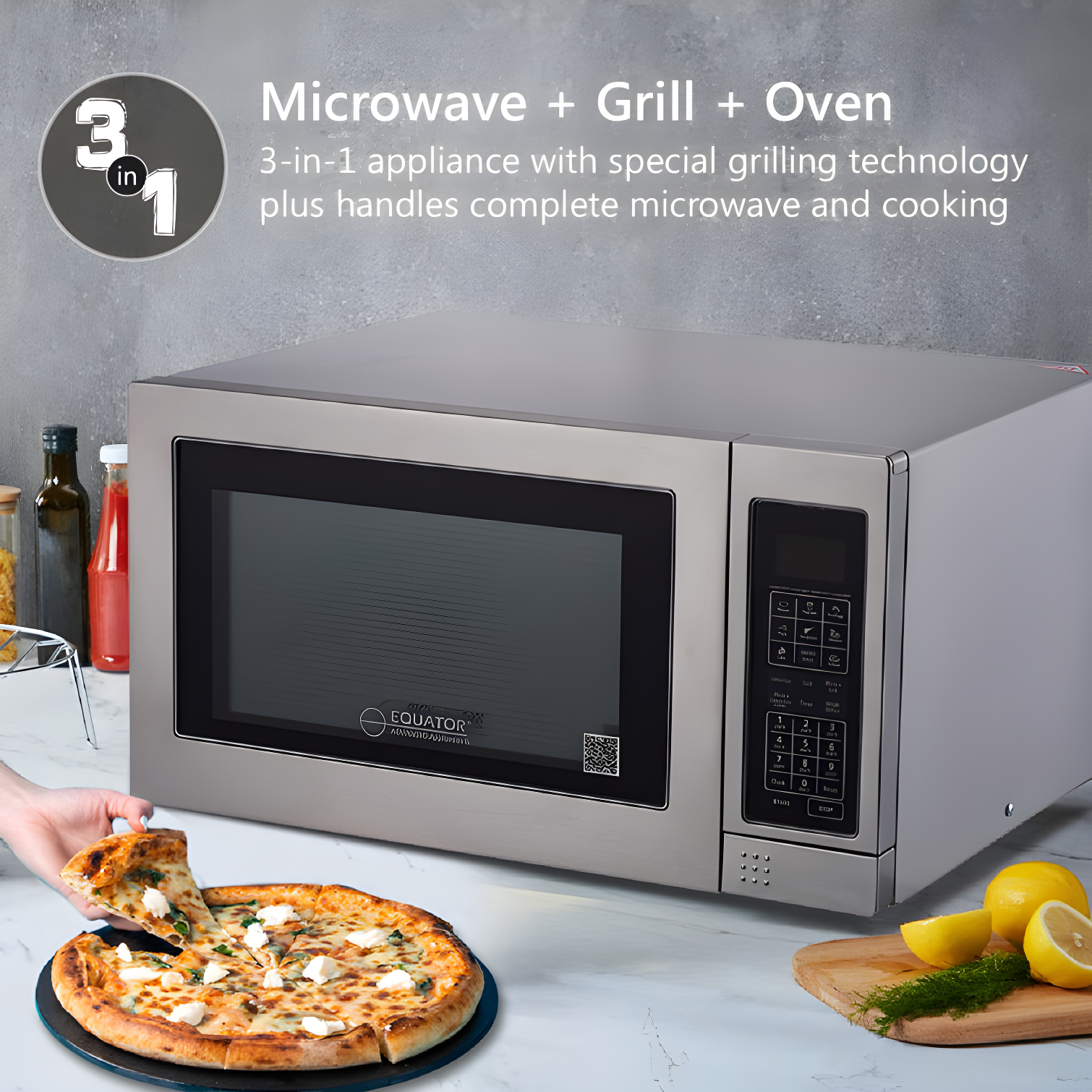 Microwave+Convection Oven+Grill 1.2cf Stainless Freestanding SS