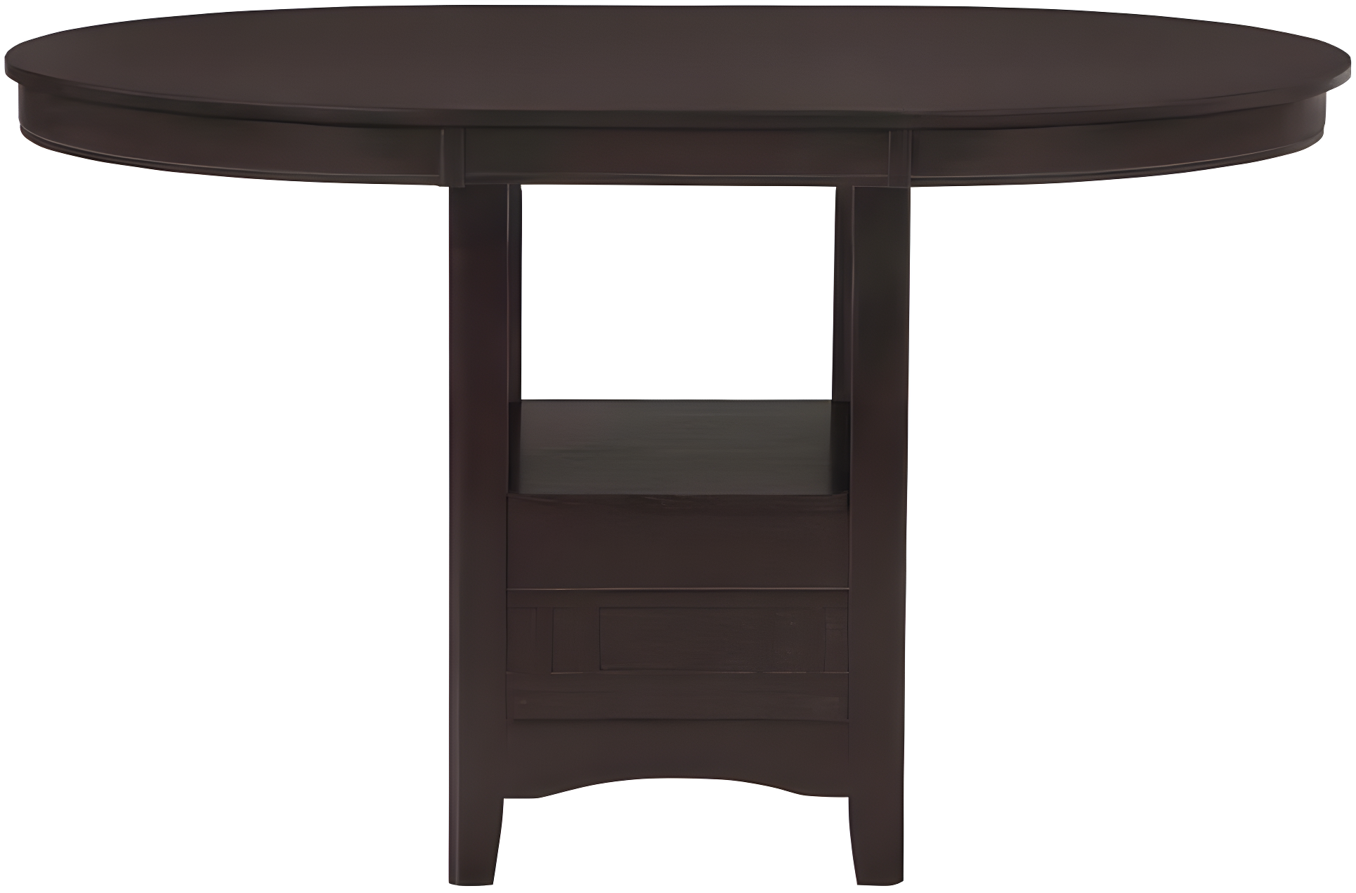 Coaster Lavon Transitional Wood Oval Counter Height Table Espresso