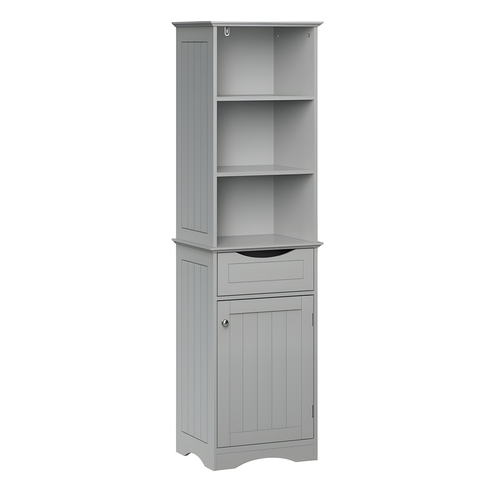 RiverRidge Home RiverRidge Ashland Tall Bathroom Storage Linen Cabinet and Organizer with Drawer and Shelves