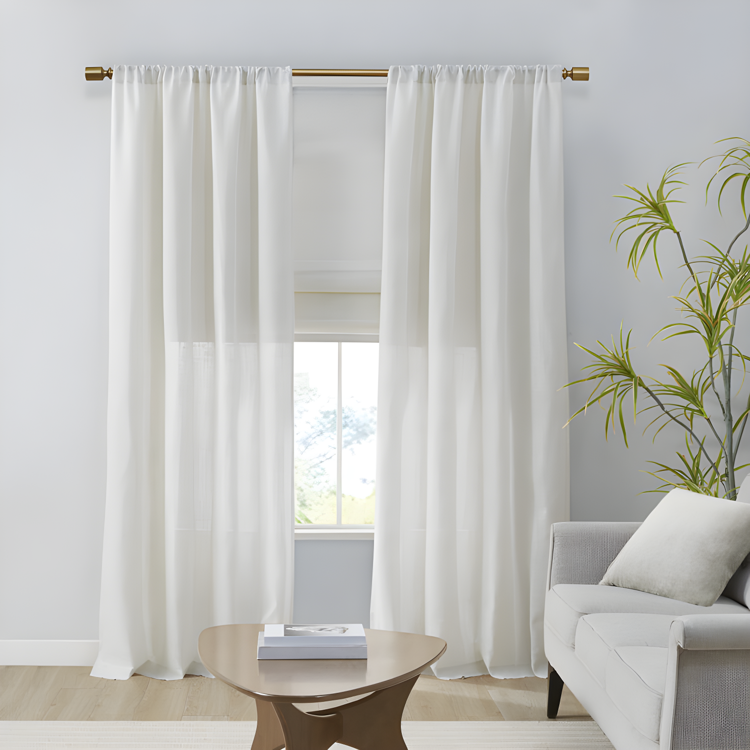 Madison Park Kyler Linen Blend Light Filtering Single Roman Shade