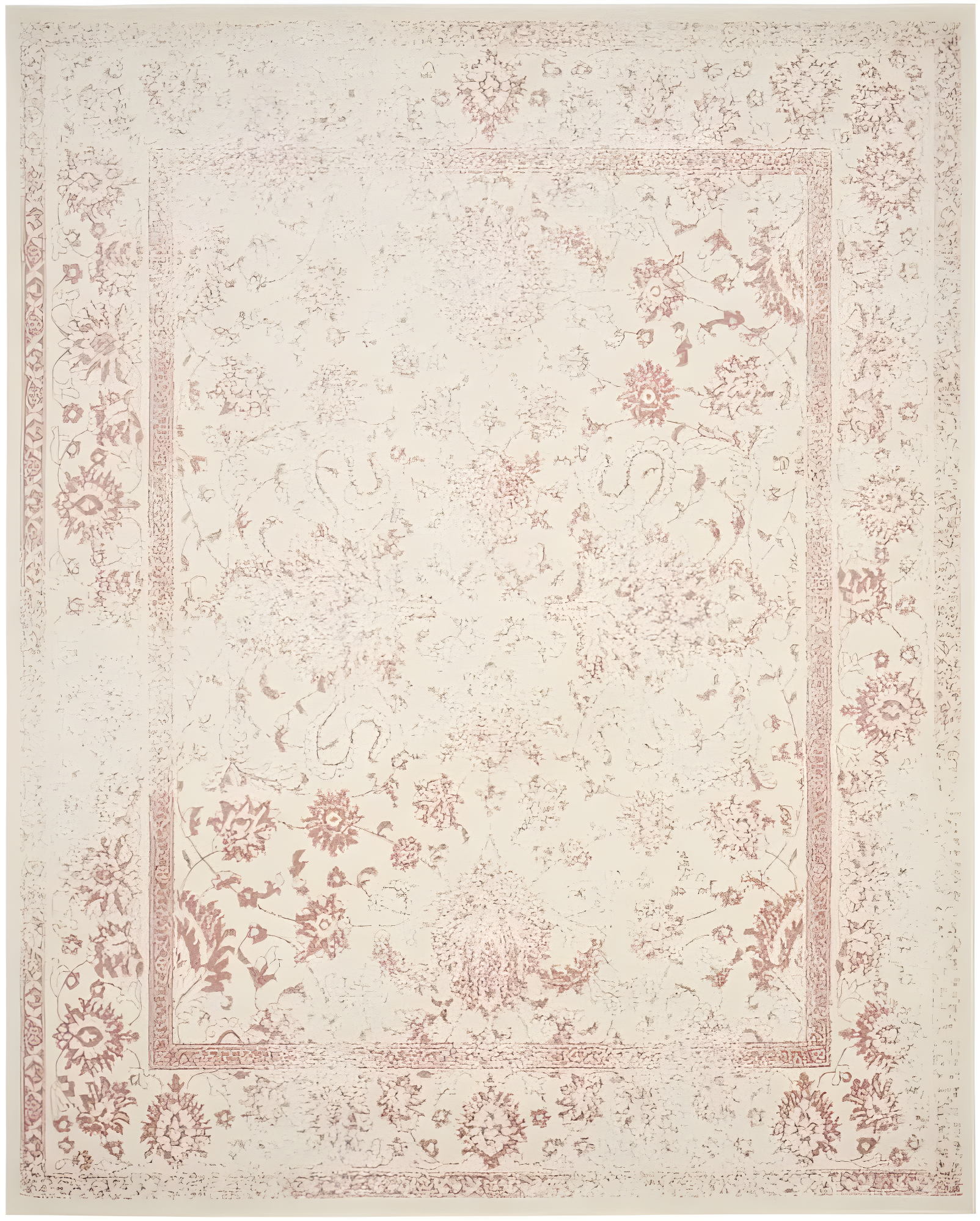 Adirondack ADR109 Machine Made Indoor Area Rug - Ivory/Rose - 8'x10' - Safavieh