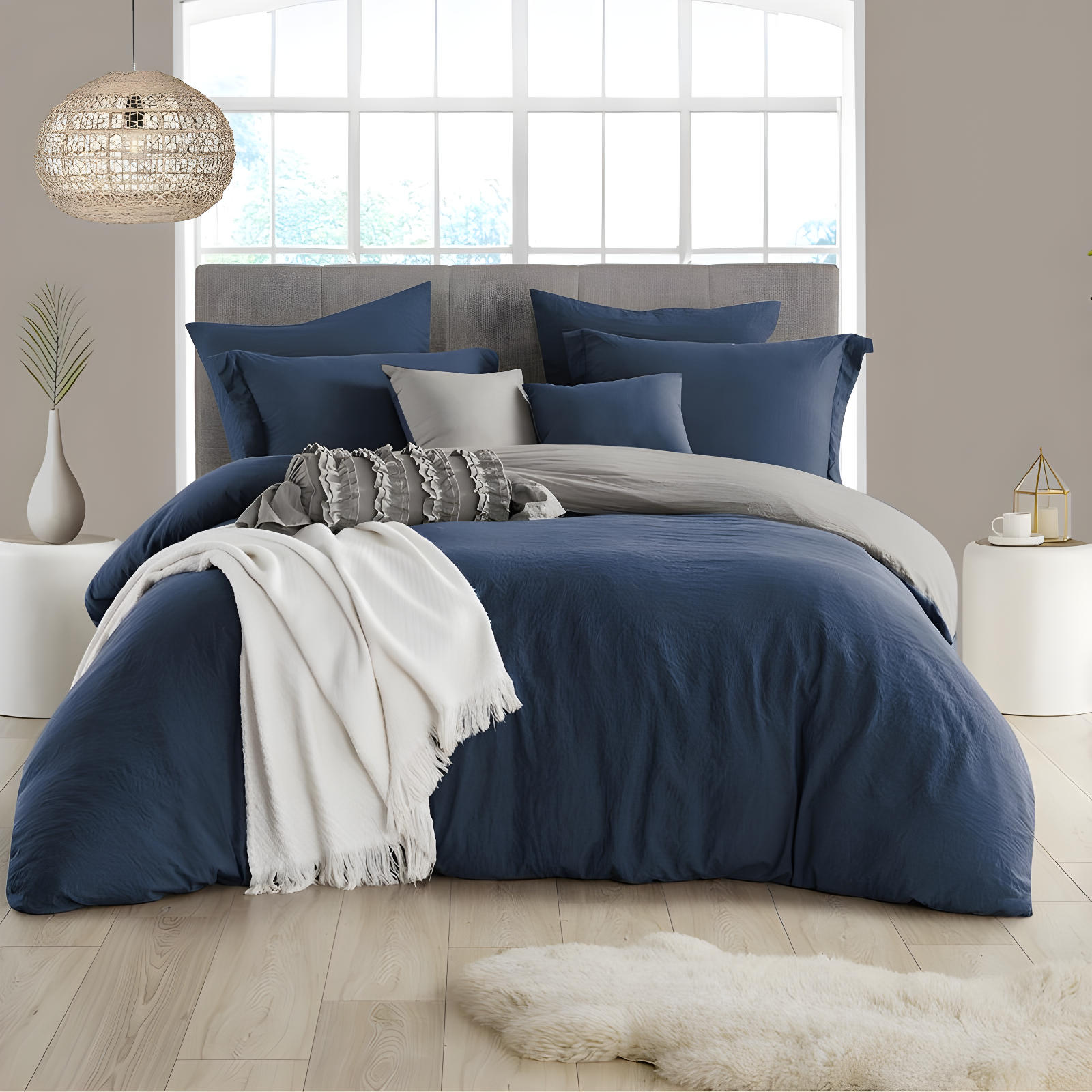 Swift Home Prewashed Microfiber Reversible Duvet Cover Set