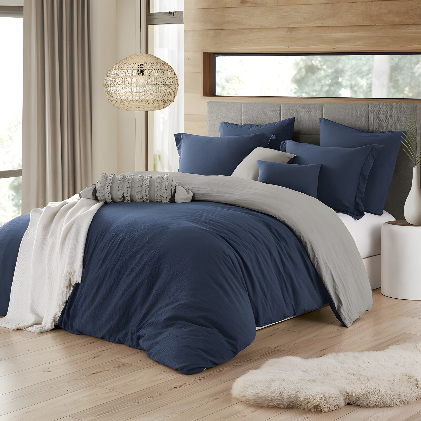 Swift Home Prewashed Microfiber Reversible Duvet Cover Set