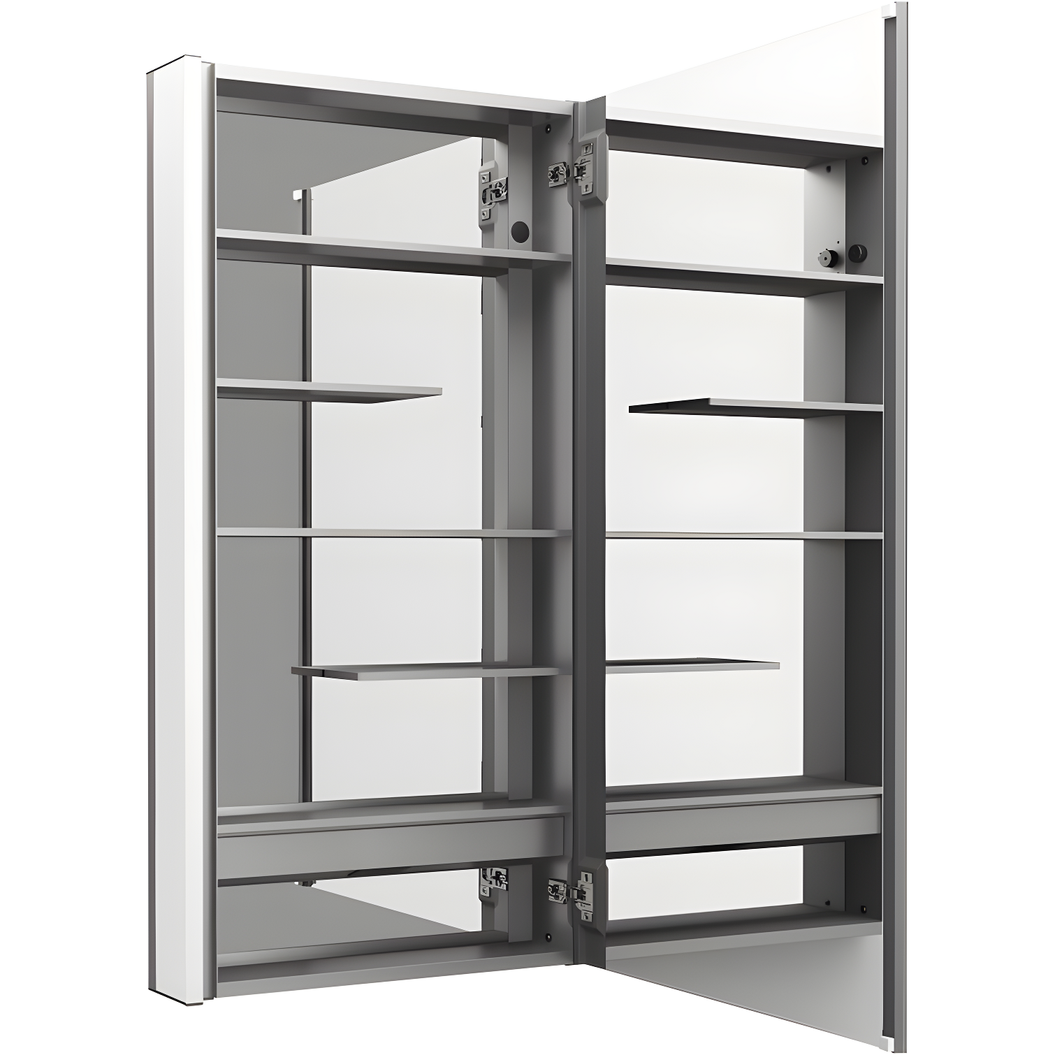 Maxstow Surface Mount Frameless Medicine Cabinet with LED Lighting