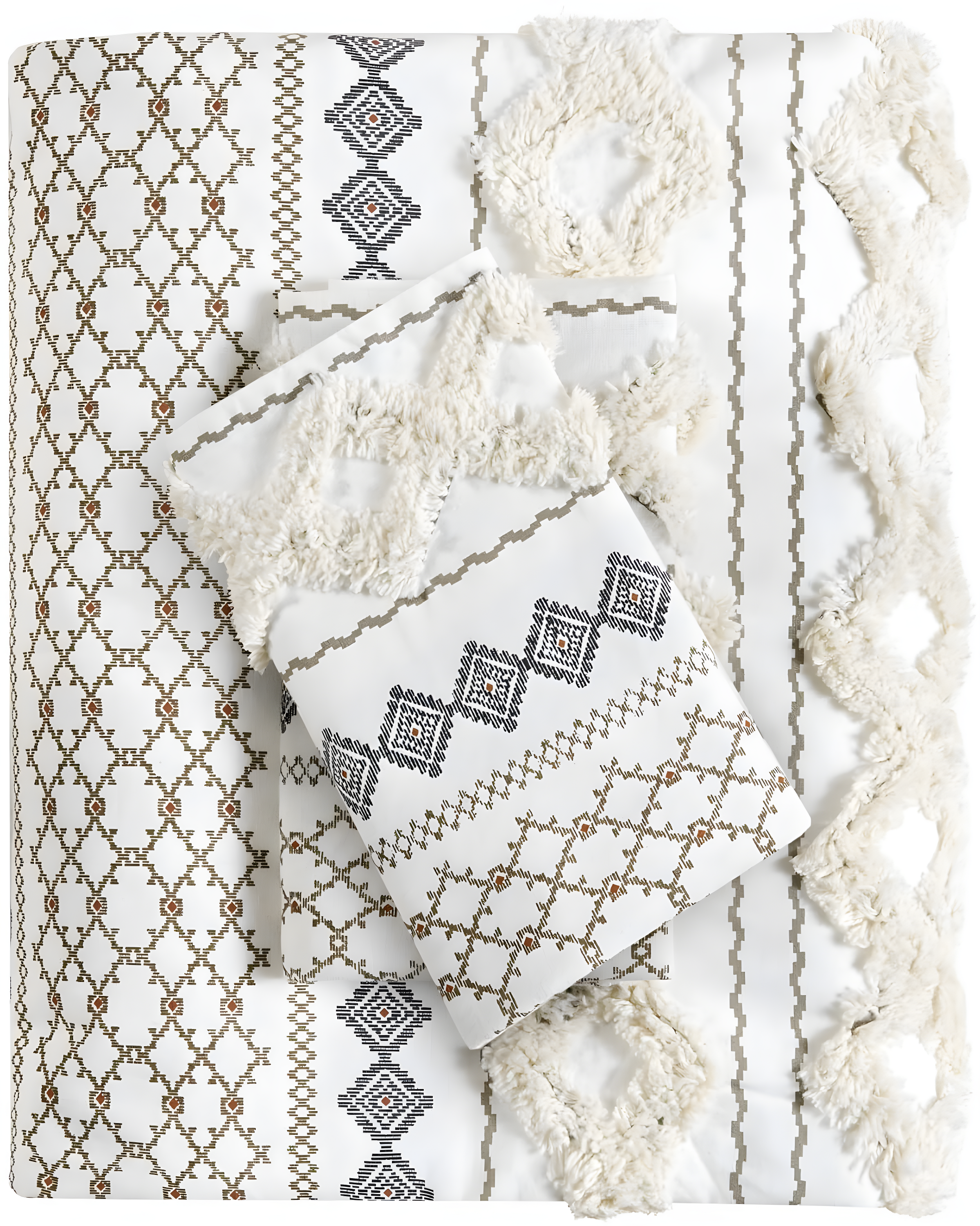 INK+IVY Imani Cotton Printed Duvet Cover Set