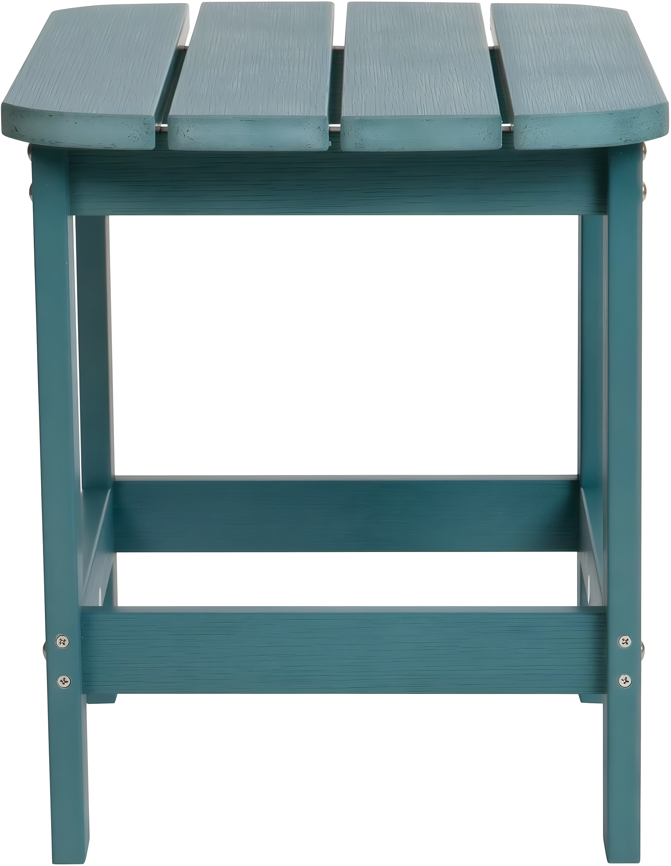 Flash Furniture Charlestown All-Weather Poly Resin Wood Adirondack Side Table in Sea Foam