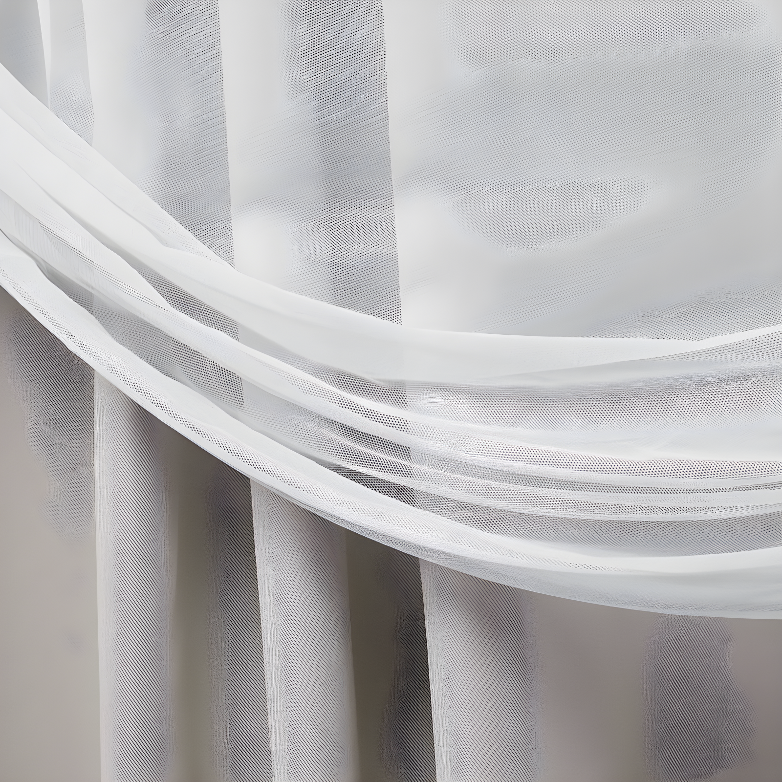 Amalgamated Textiles Exclusive Home Catarina Layered Solid Room Darkening and Sheer Hidden Tab/Rod Pocket Top Curtain Panel Pair (Set of 2)