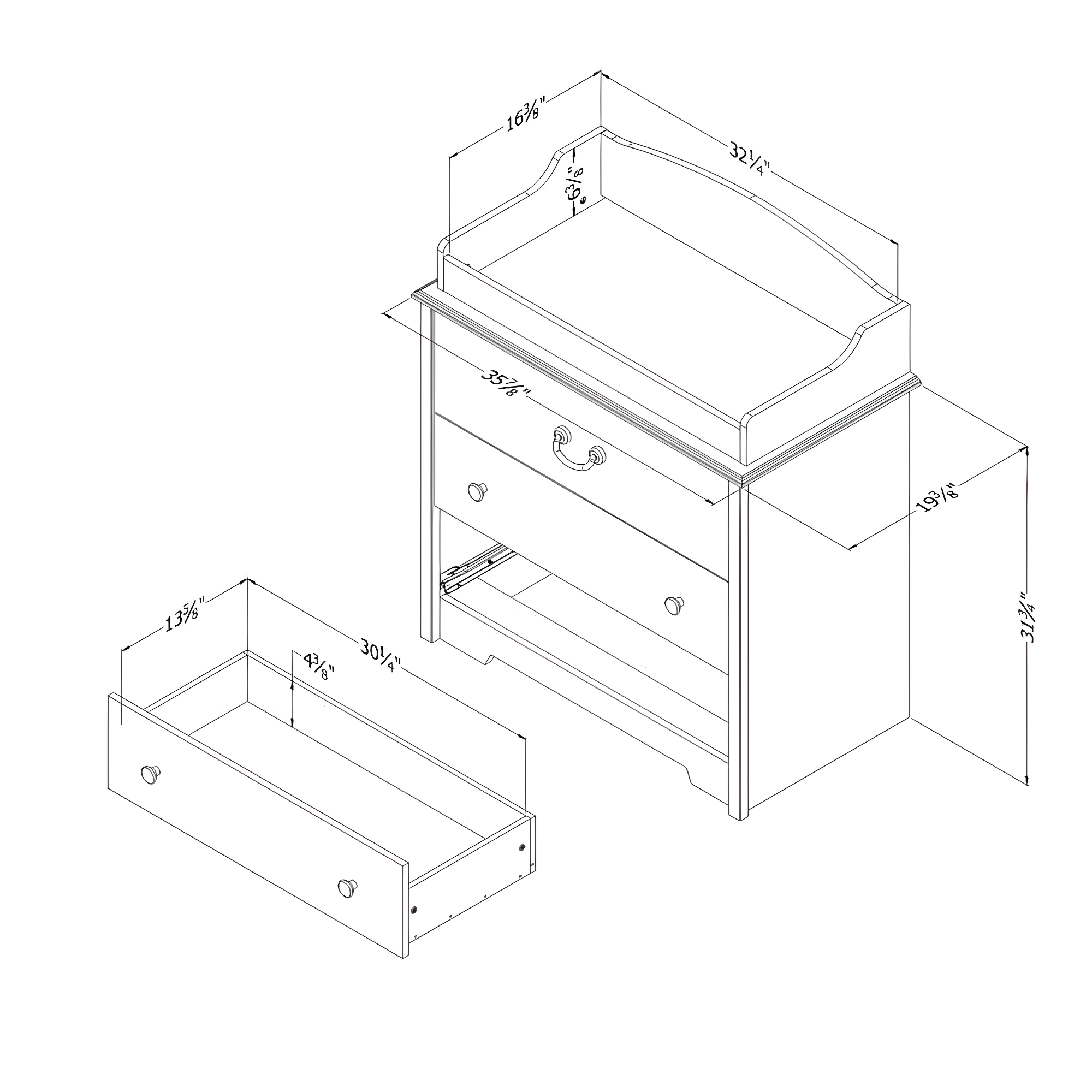 Hoyer Changing Table Dresser