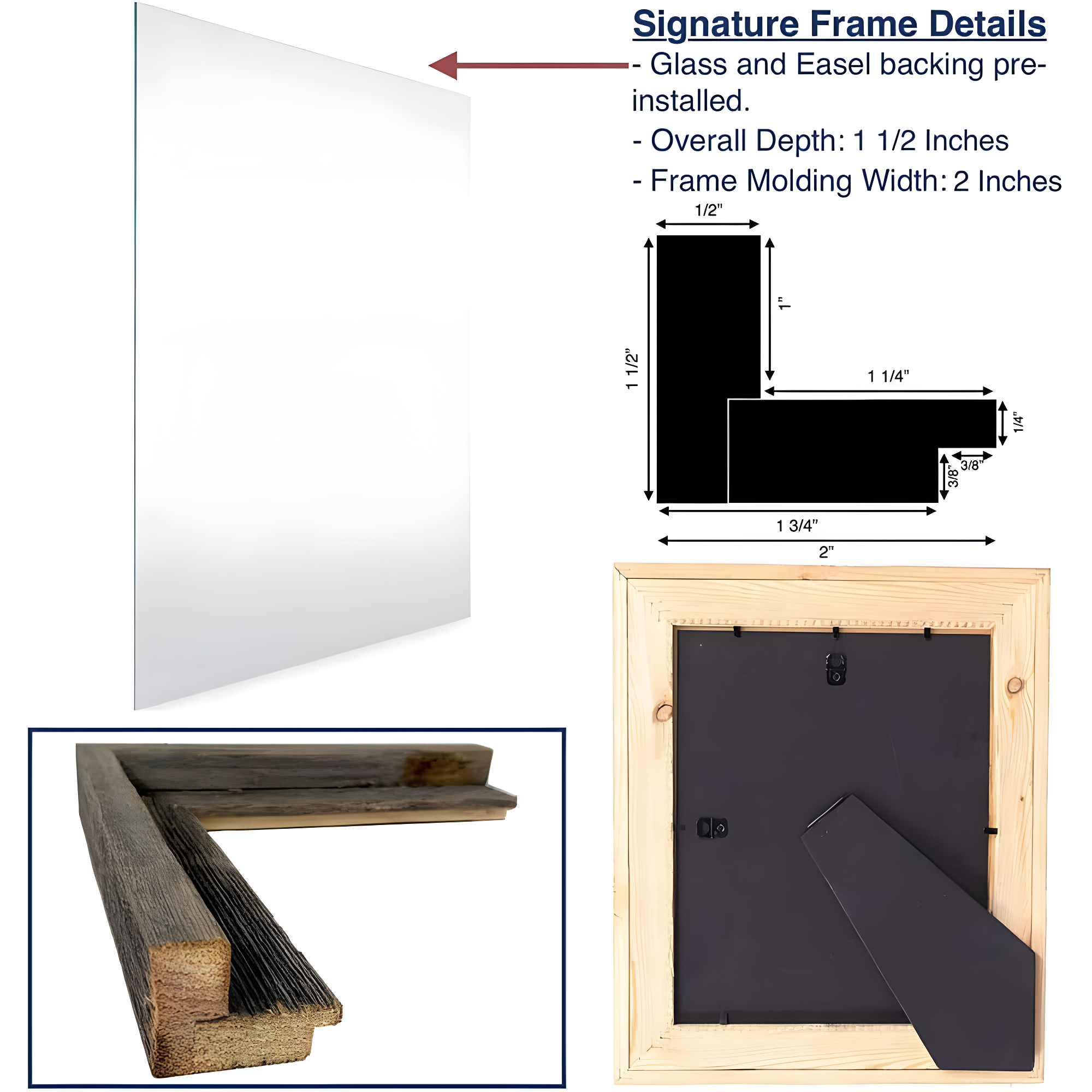 Millwood Pines Kattan Weathered Gray Wood Beveled Picture Frame