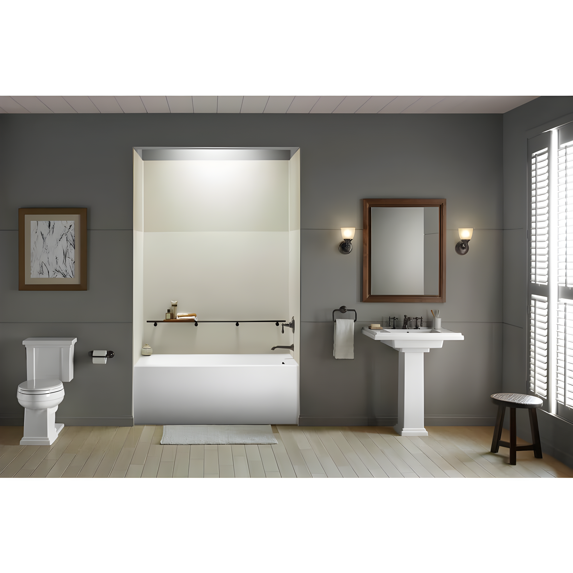 Underscore 60" x 32" Alcove Soaking Bathtub