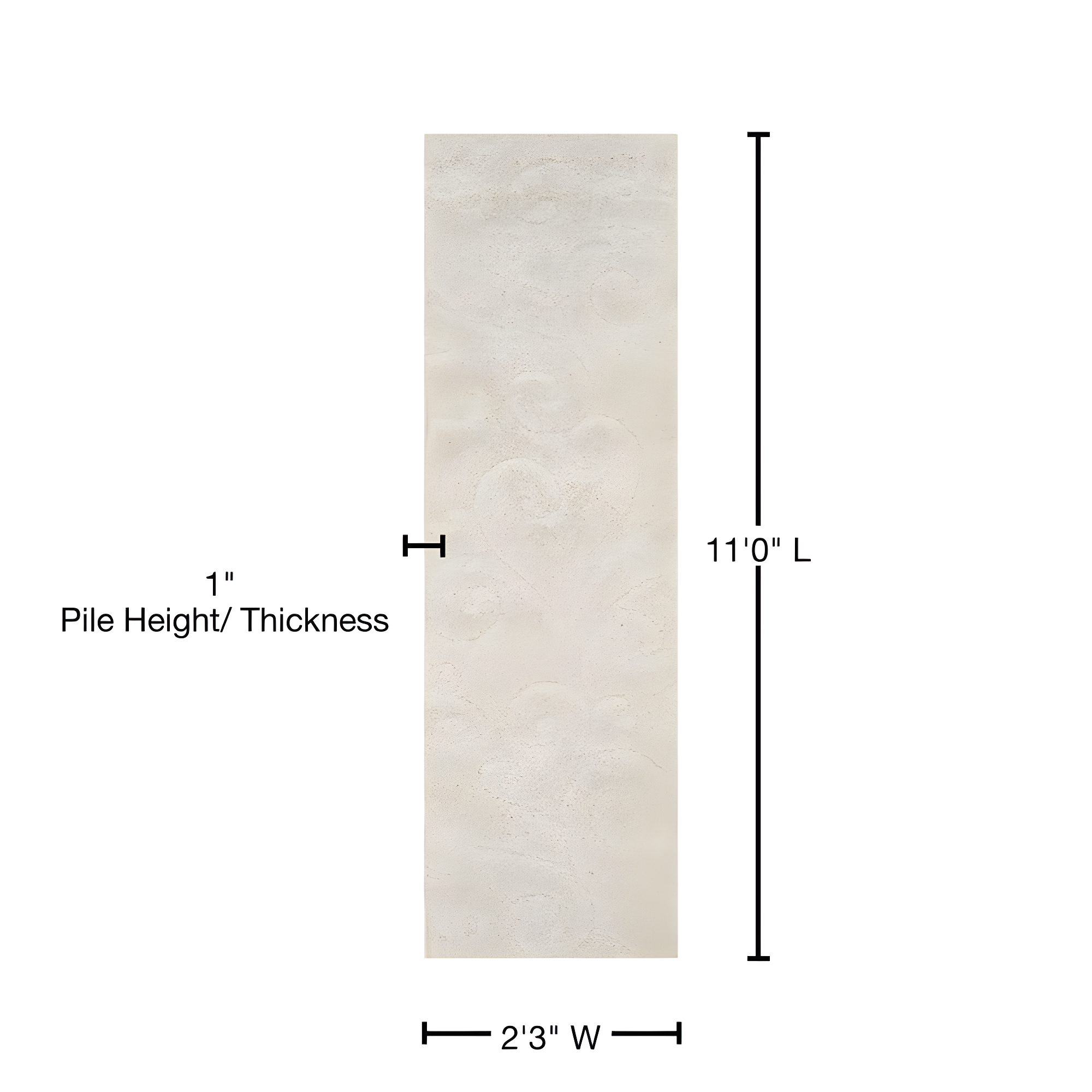 Florida Shag SG455 Power Loomed Indoor Runner Rug - Creme/Creme - 2'3"x11' - Safavieh.