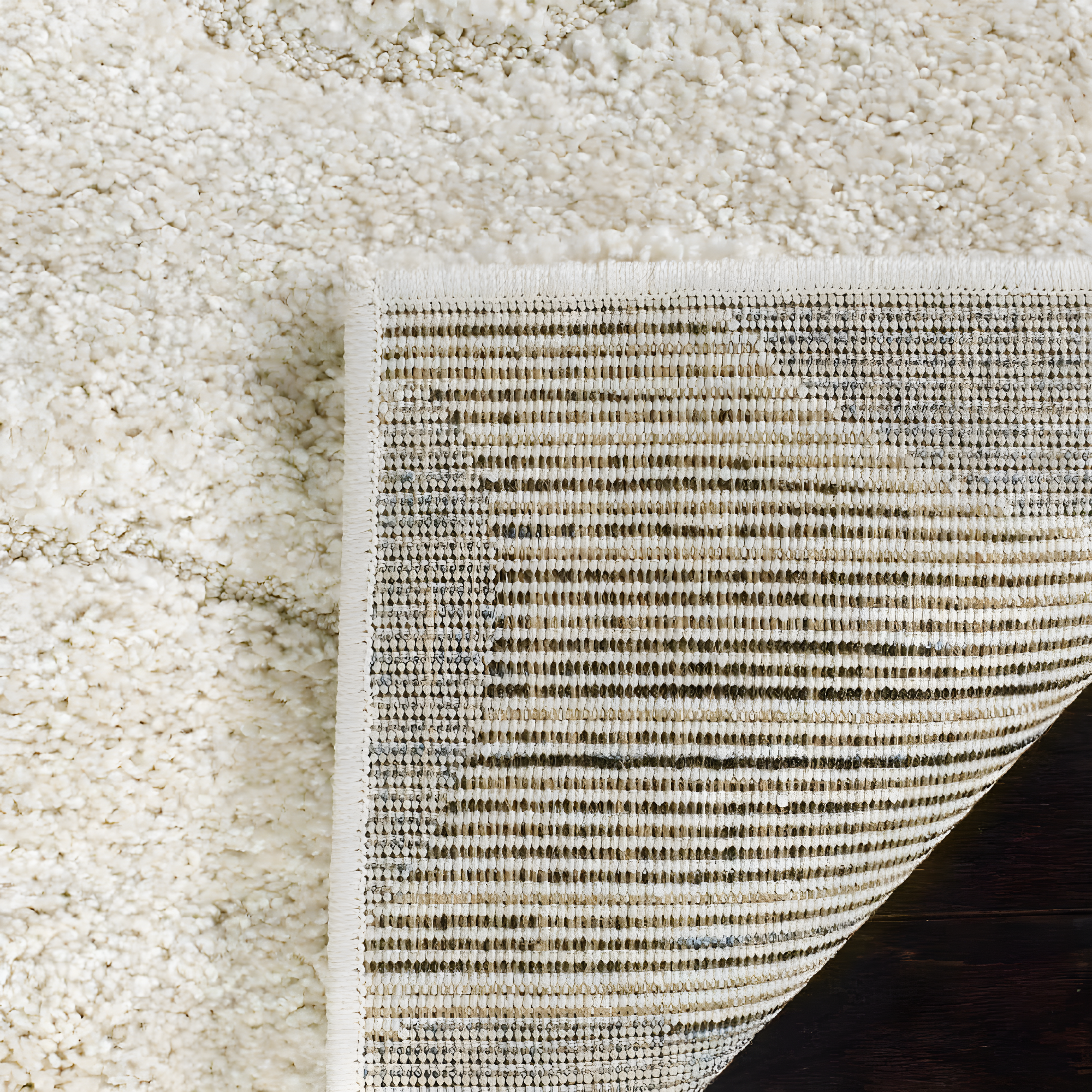Florida Shag SG455 Power Loomed Indoor Runner Rug - Creme/Creme - 2'3"x11' - Safavieh.