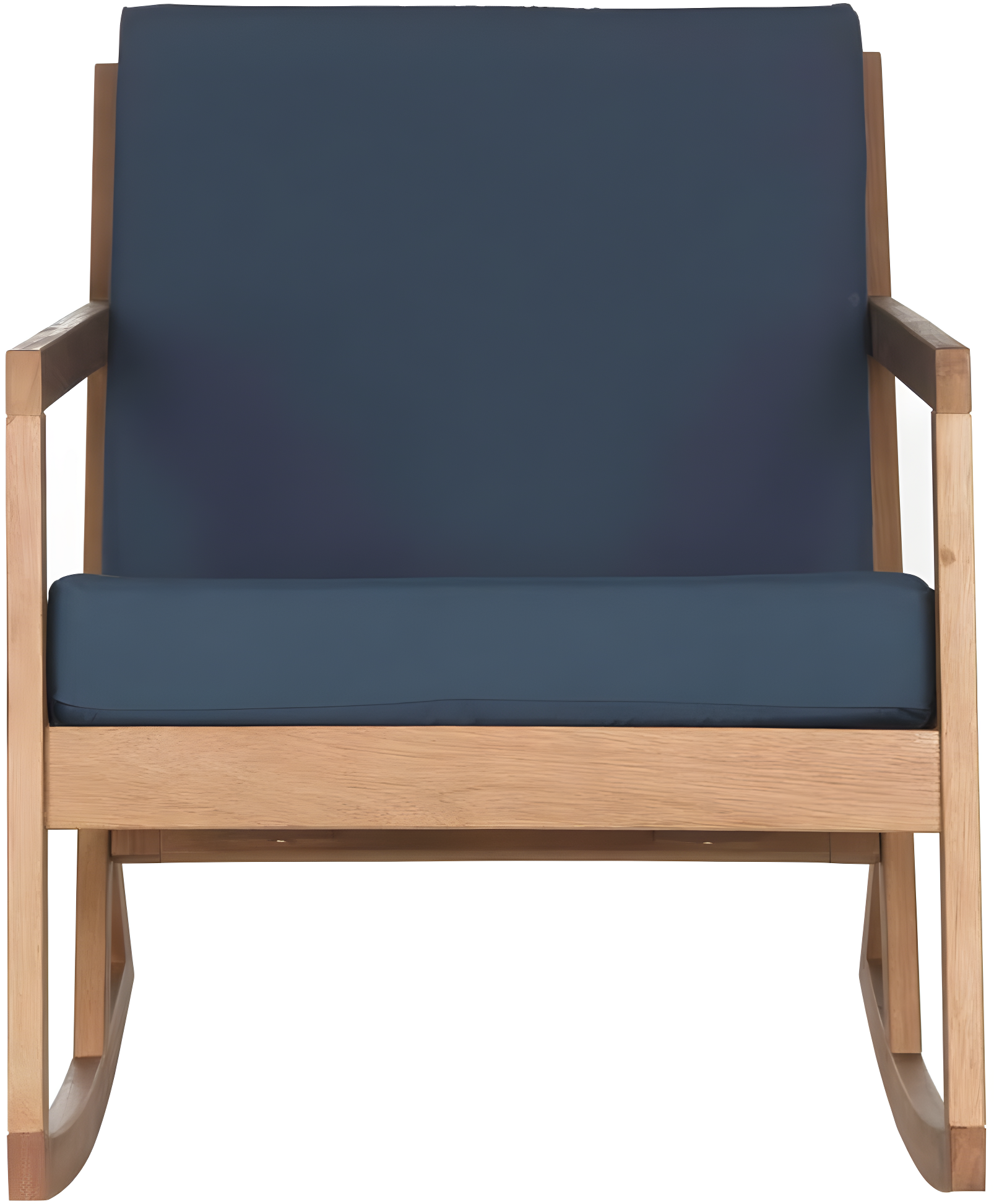 Vernon Rocking Chair Indoor/Outdoor - PAT7013 - Natural/Navy - Safavieh