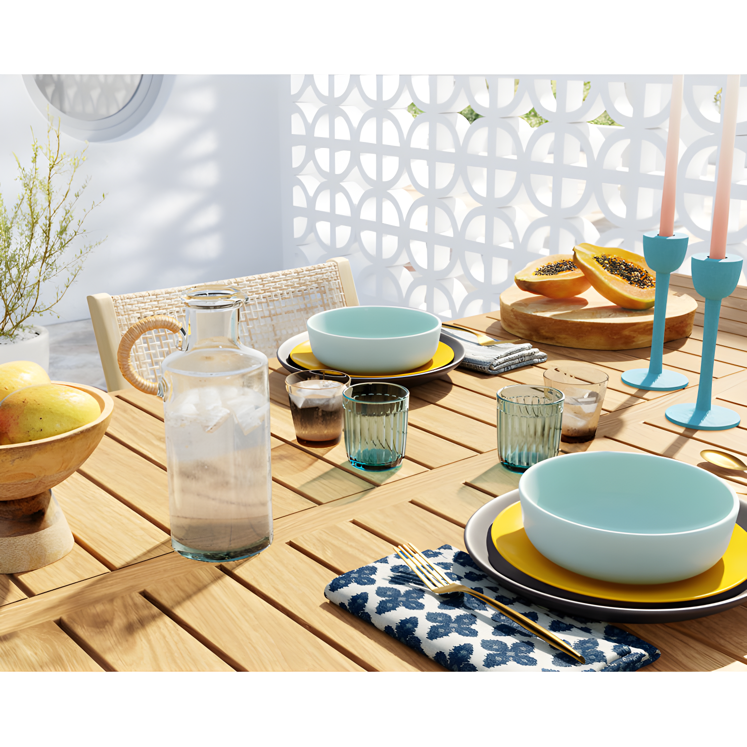 Wazee Matte 16 Piece Dinnerware Set, Service for 4