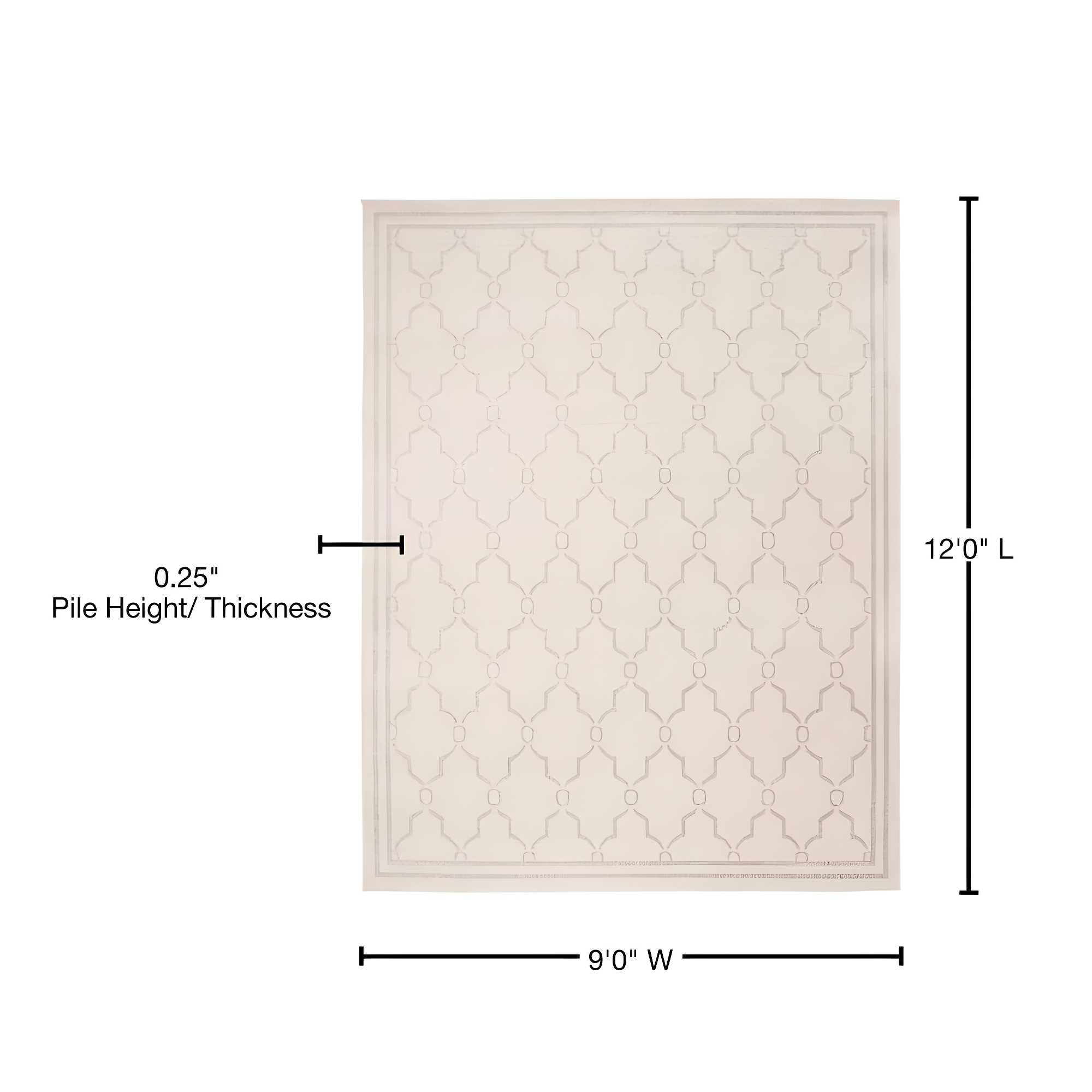 Amherst AMT414 Power Loomed Indoor Area Rug - Ivory/Light Grey - 9'x12' - Safavieh