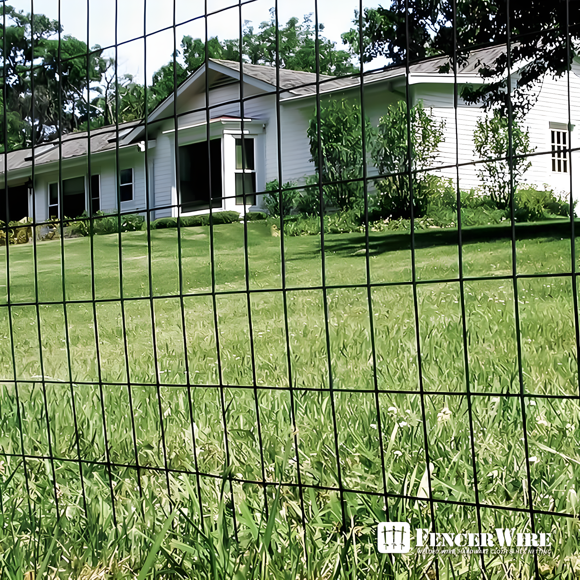 16 Gauge Black Vinyl Coated Steel Wire Roll, Mesh Size 3" x 2", Multiple Use for Home Improvement