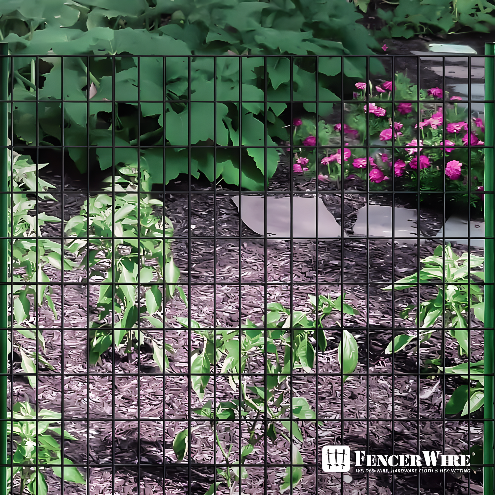 16 Gauge Black Vinyl Coated Steel Wire Roll, Mesh Size 3" x 2", Multiple Use for Home Improvement