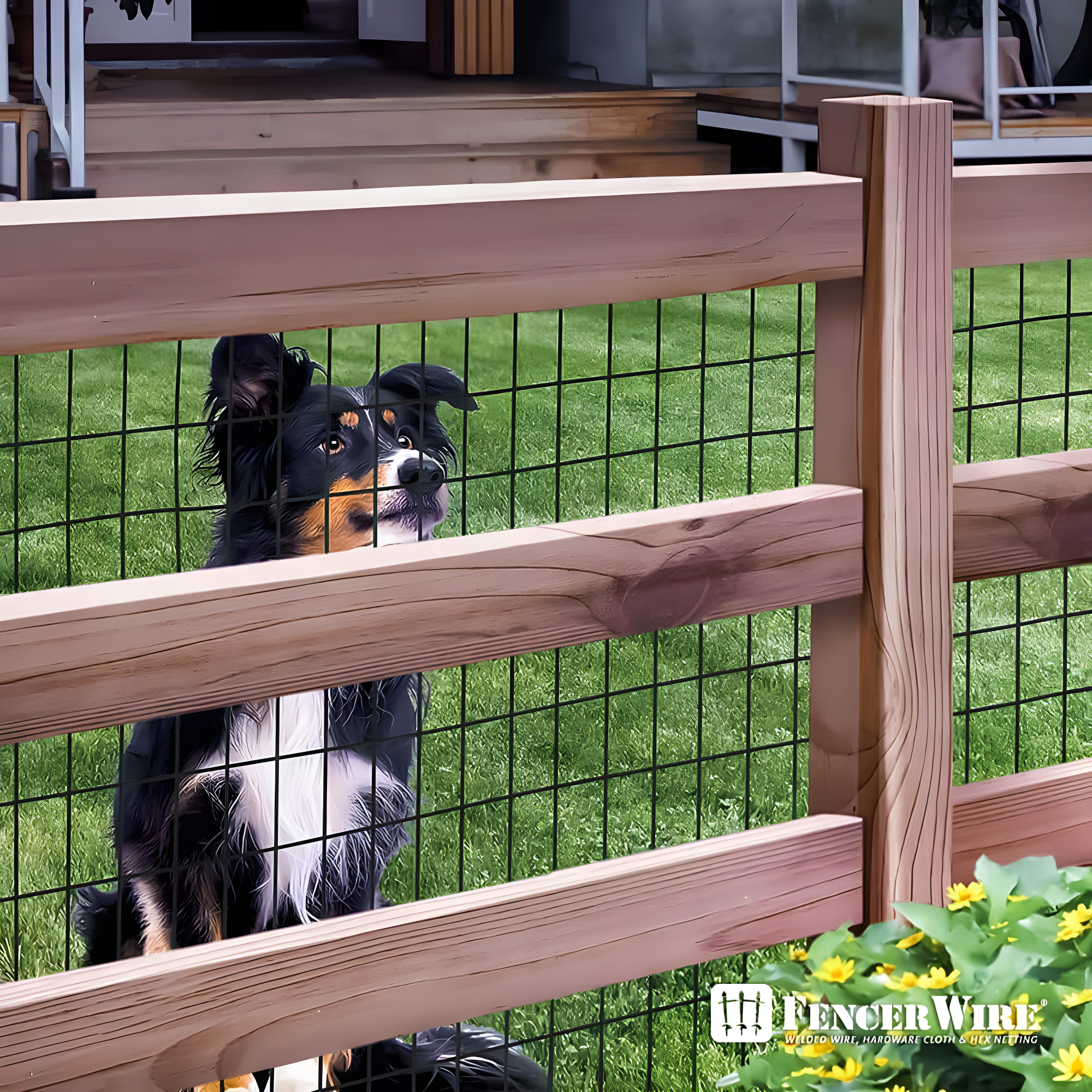 16 Gauge Black Vinyl Coated Steel Wire Roll, Mesh Size 3" x 2", Multiple Use for Home Improvement