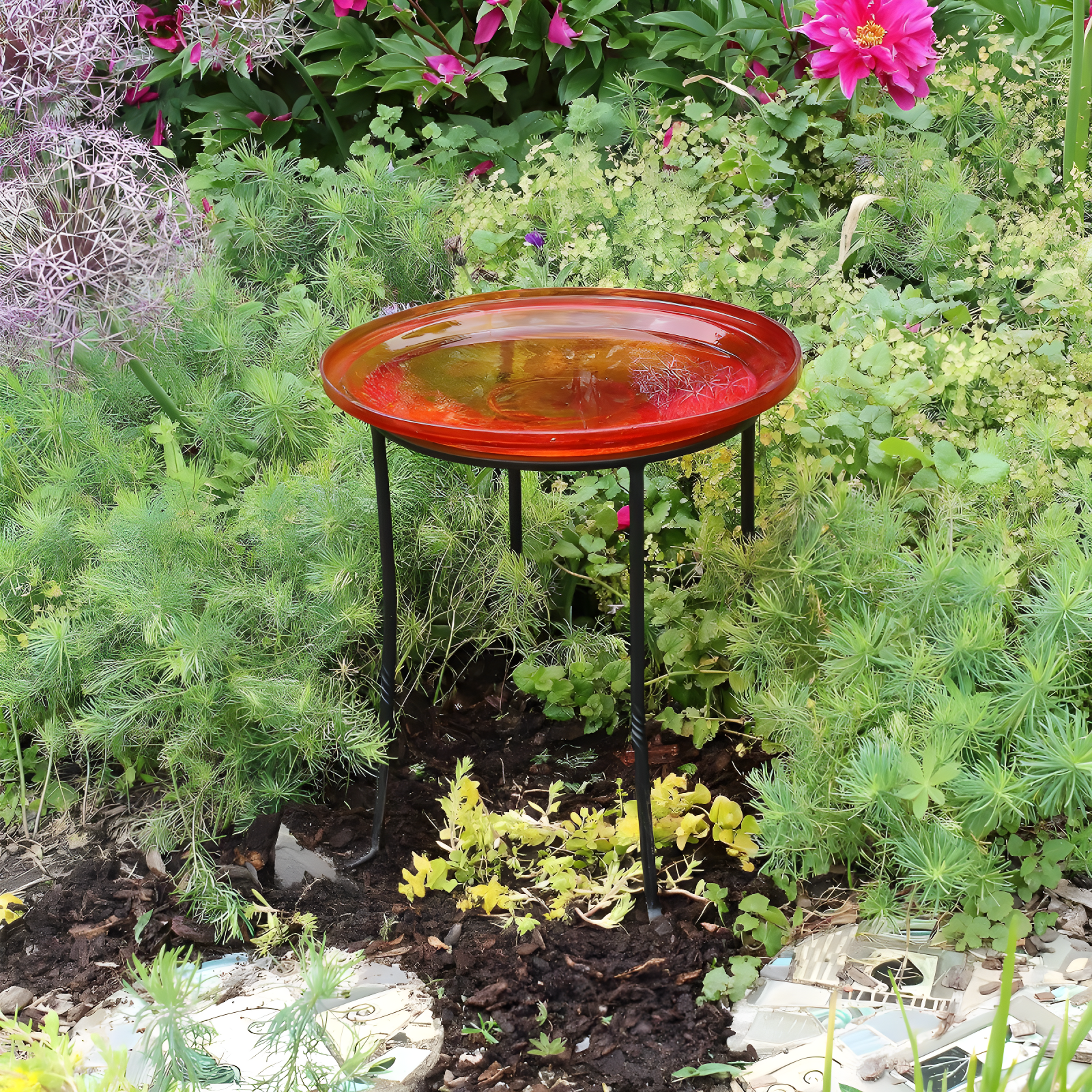 Winston Porter Drumnasole Iron Pedestal Birdbath