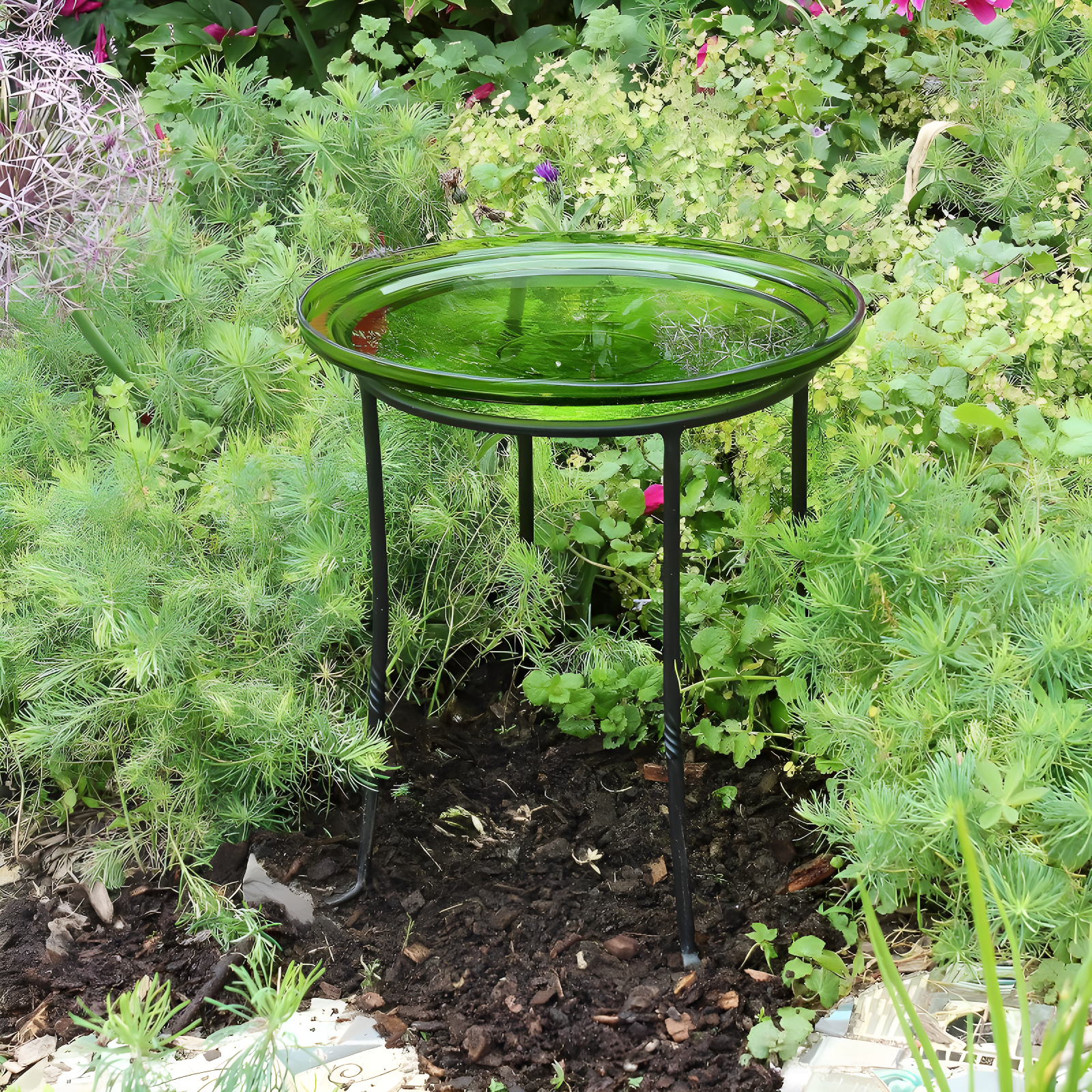 Winston Porter Drumnasole Iron Pedestal Birdbath