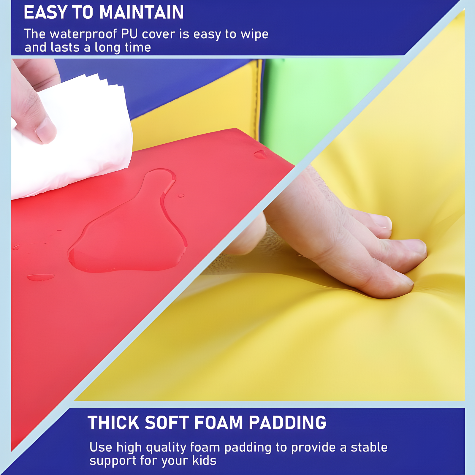 FDW Climbing Toys Soft Play Climbing 5-Piece for Toddlers and Kids, CM