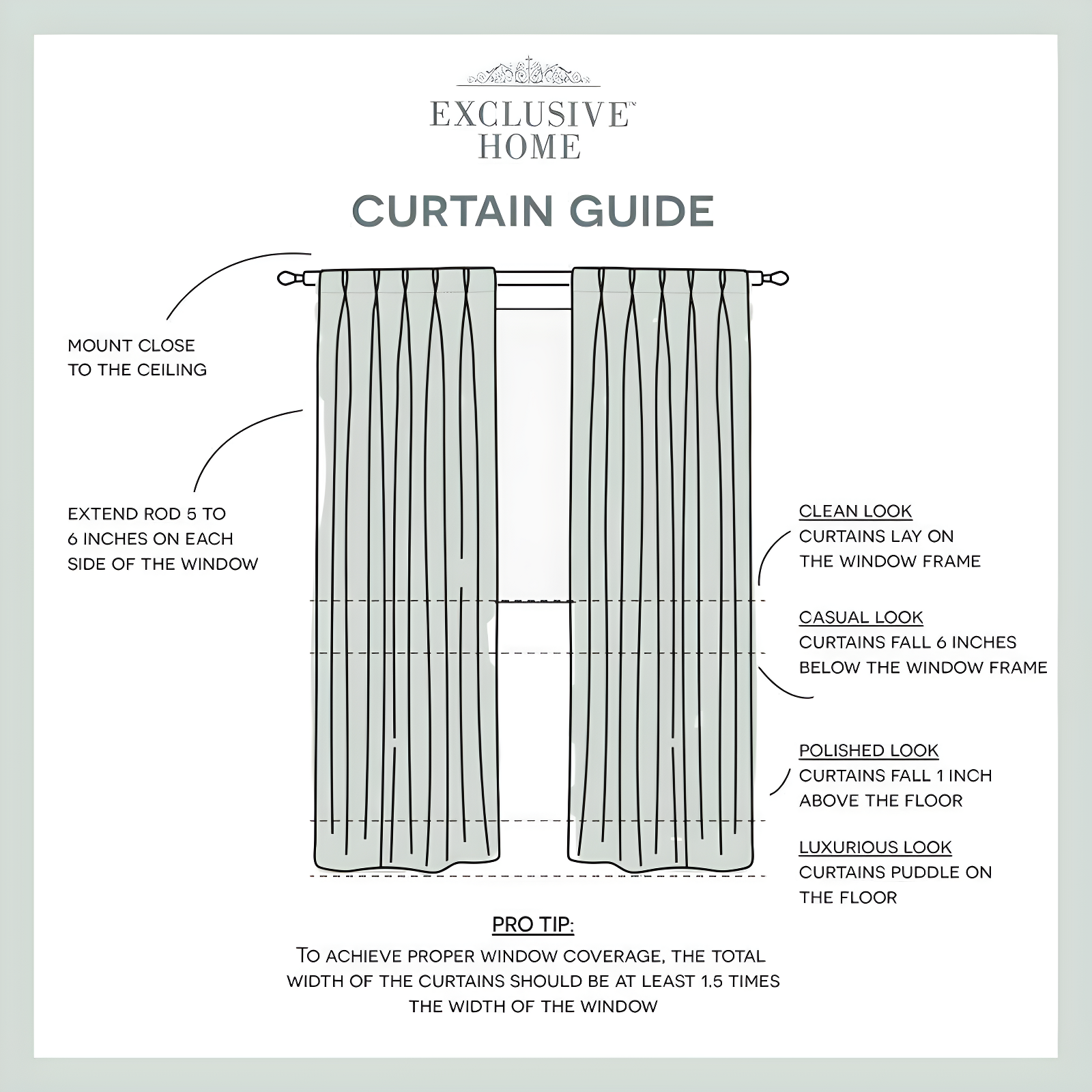 Set of 2 63"x30" Sateen Twill Woven Blackout Pinch Pleat Window Curtain Panel Dark Gray - Exclusive Home