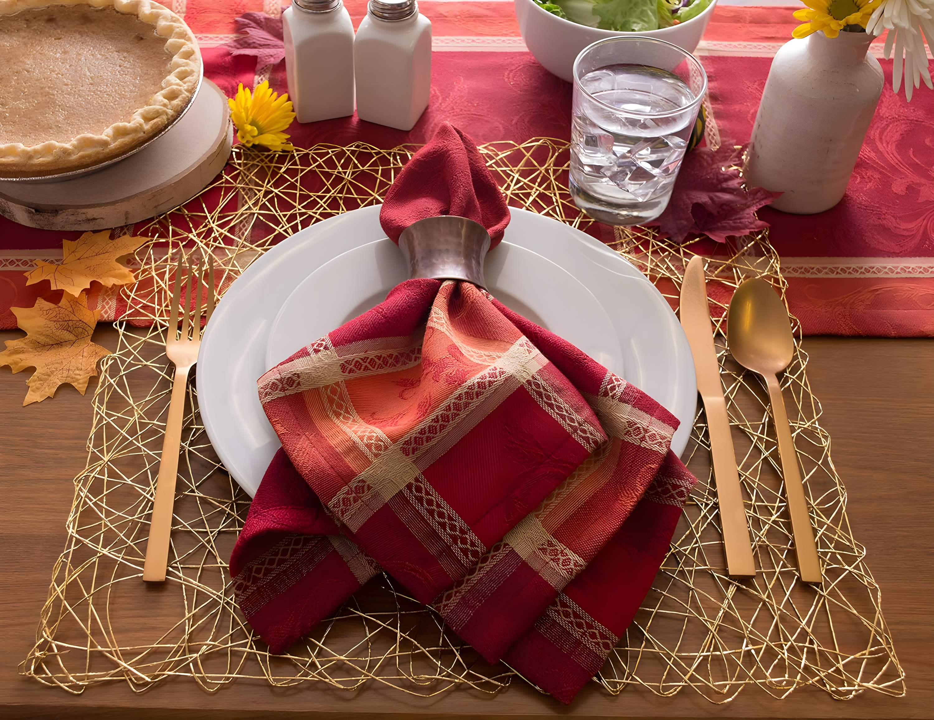 14 x 108 in. Harvest Wheat Jacquard Table Runner