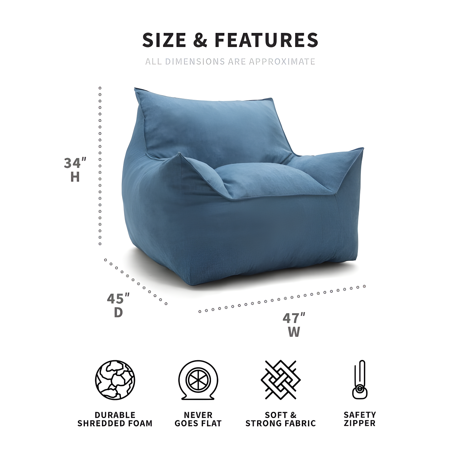 Big Joe Imperial Polyester Bean Bag Lounger