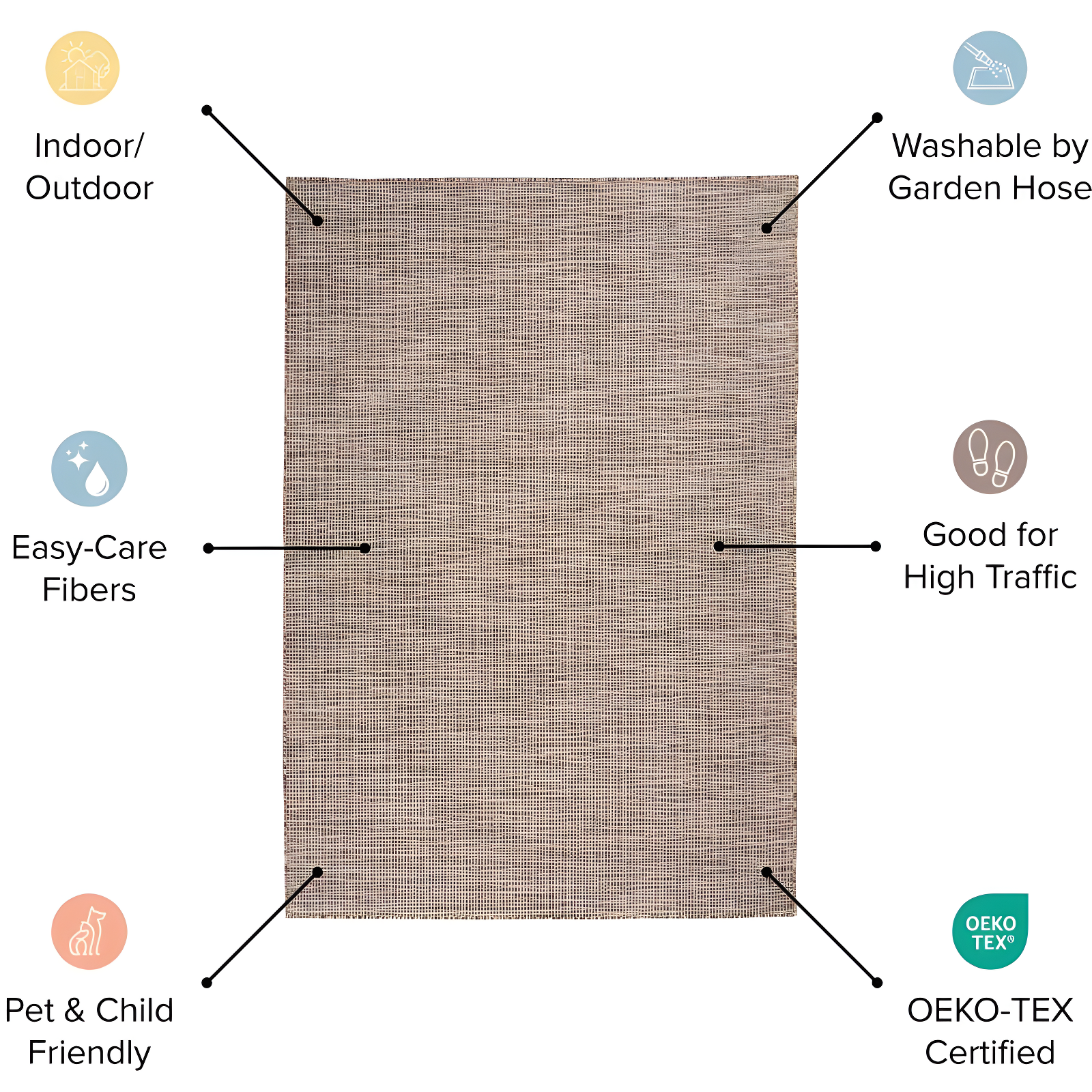 Nourison Positano POS01 Indoor/outdoor Area Rug - Blue/Green 5' x 7'
