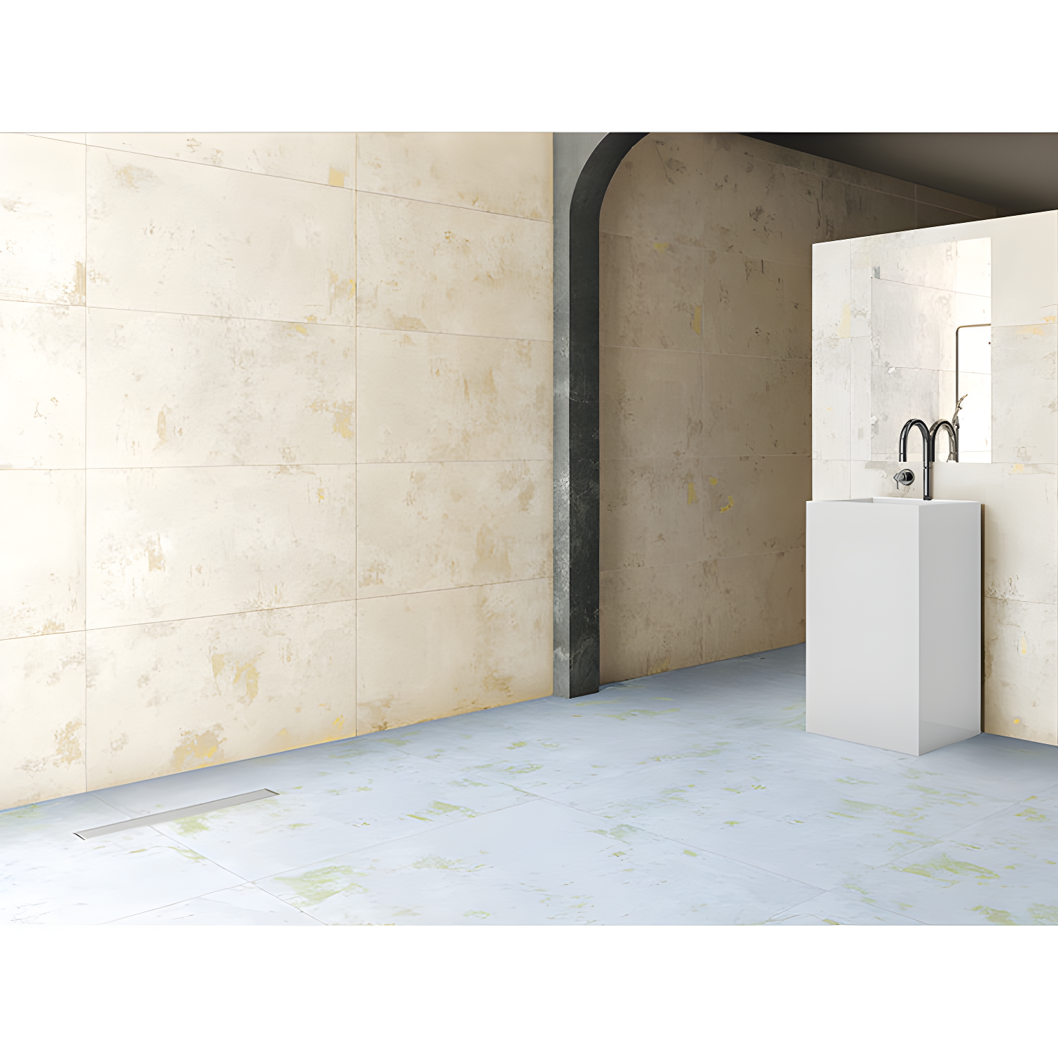 Apollo Tile Aureate 23" x 23" Porcelain Marble Look Wall & Floor Tile (Set of 4)