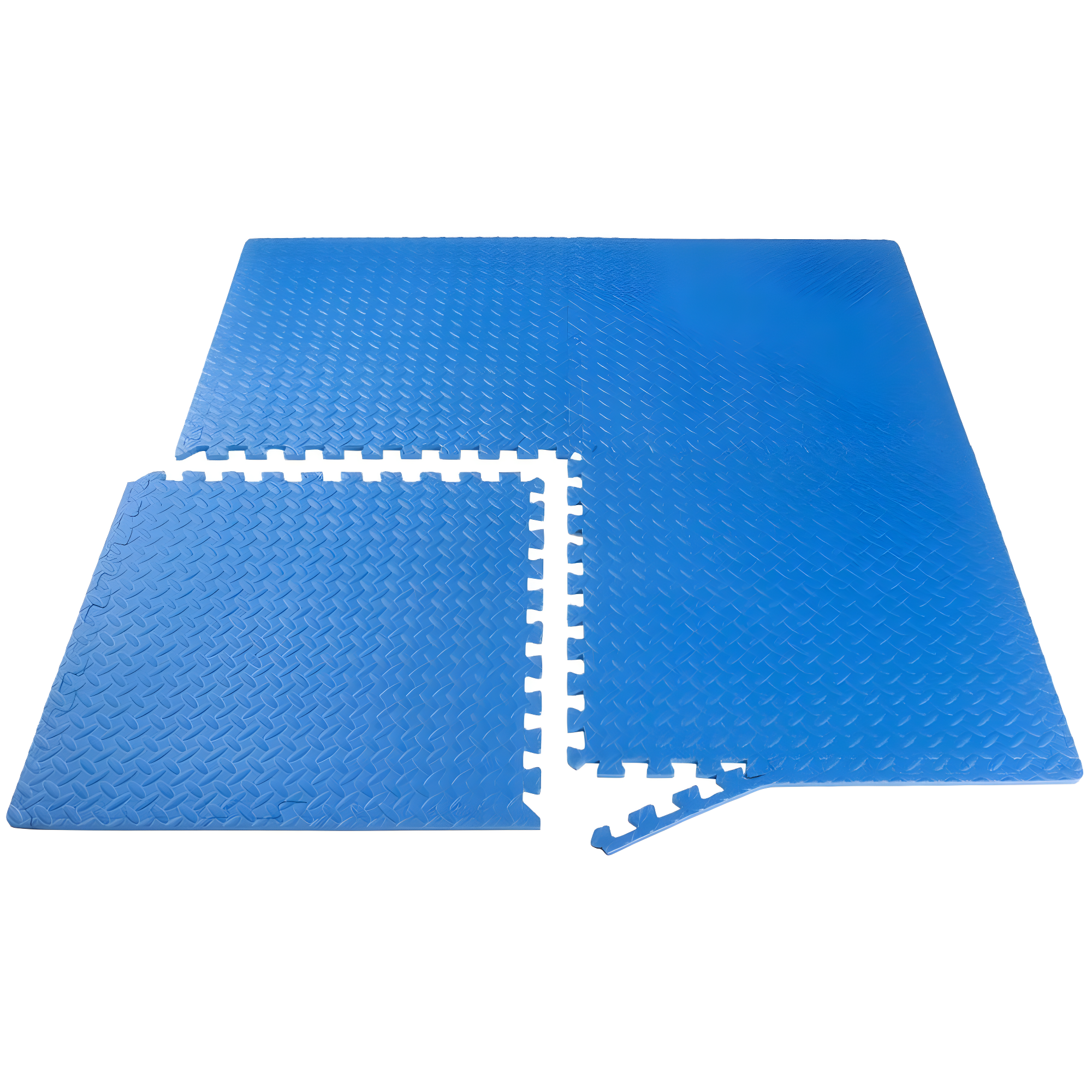 Exercise Puzzle Mat 1/2-in, Blue, 24 Sq Ft - 6 Tiles