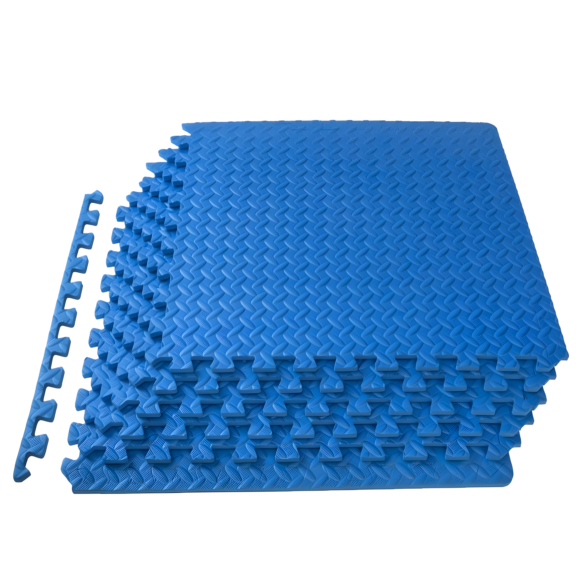 Exercise Puzzle Mat 1/2-in, Blue, 24 Sq Ft - 6 Tiles