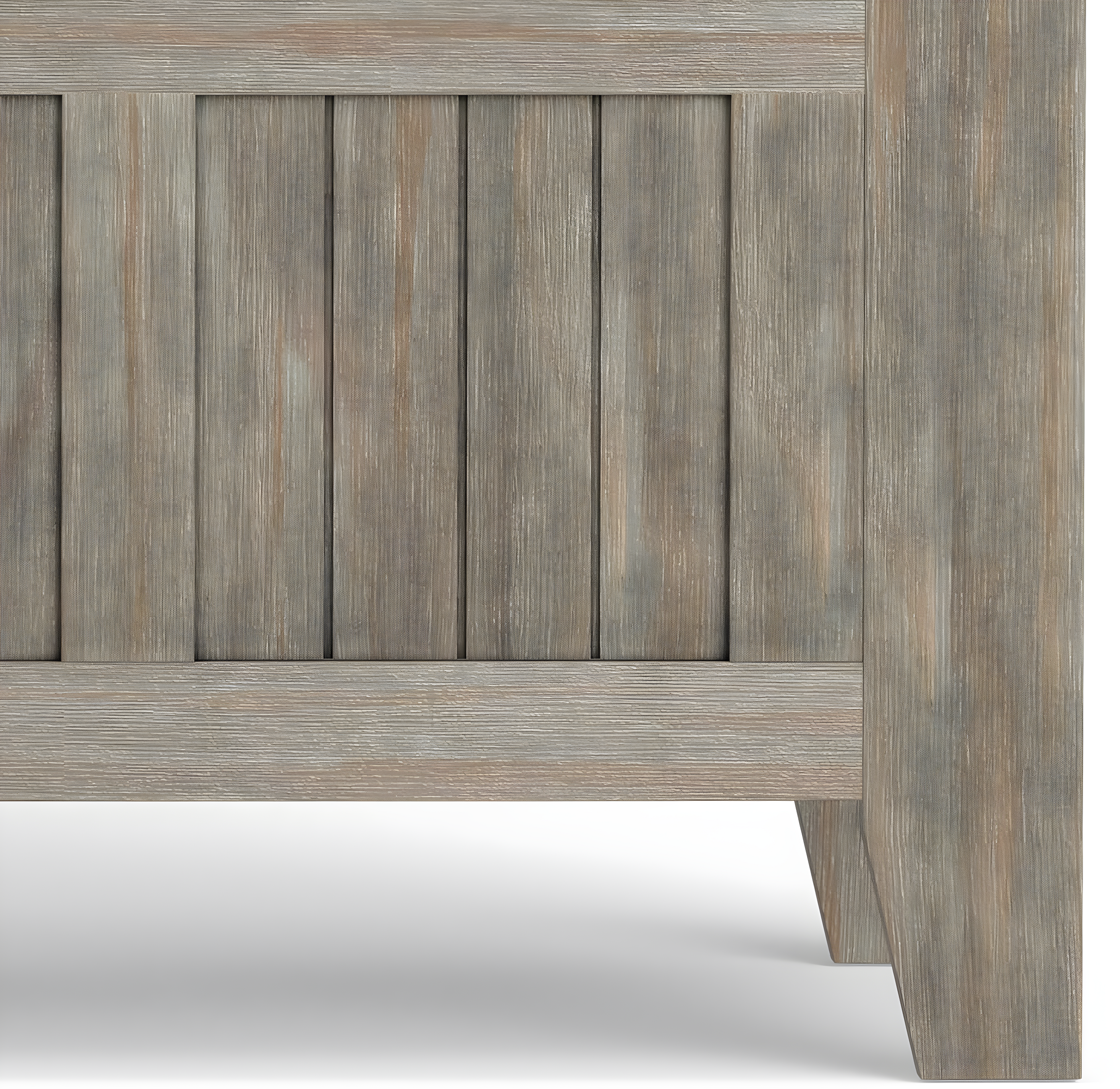 Simpli Home Acadian Solid Wood Entryway Storage Bench with Lift-Top Lid and Dual Compartments