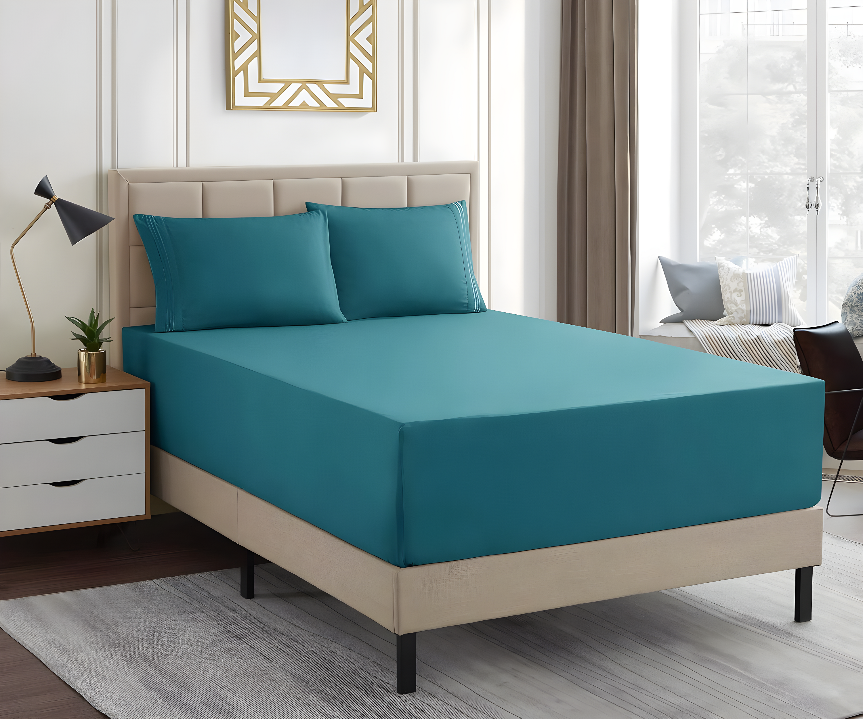 Sweet Home Collection 18-24" Extra Deep Pocket Ultra Soft Microfiber Solid Sheet Set