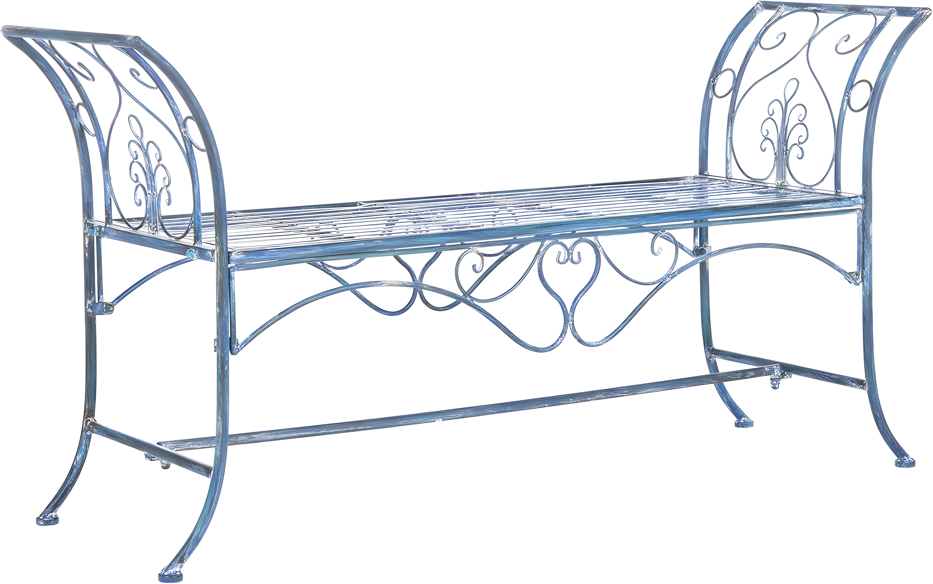 Adina Bench - Outdoor - PAT5016 - Mossy Blue - Safavieh