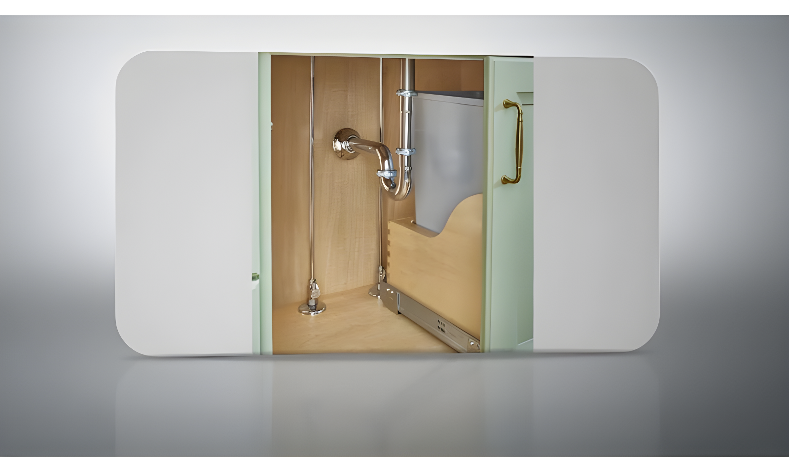 Rev-A-Shelf Pull Out Wall Filler Cabinet Wooden Organizer