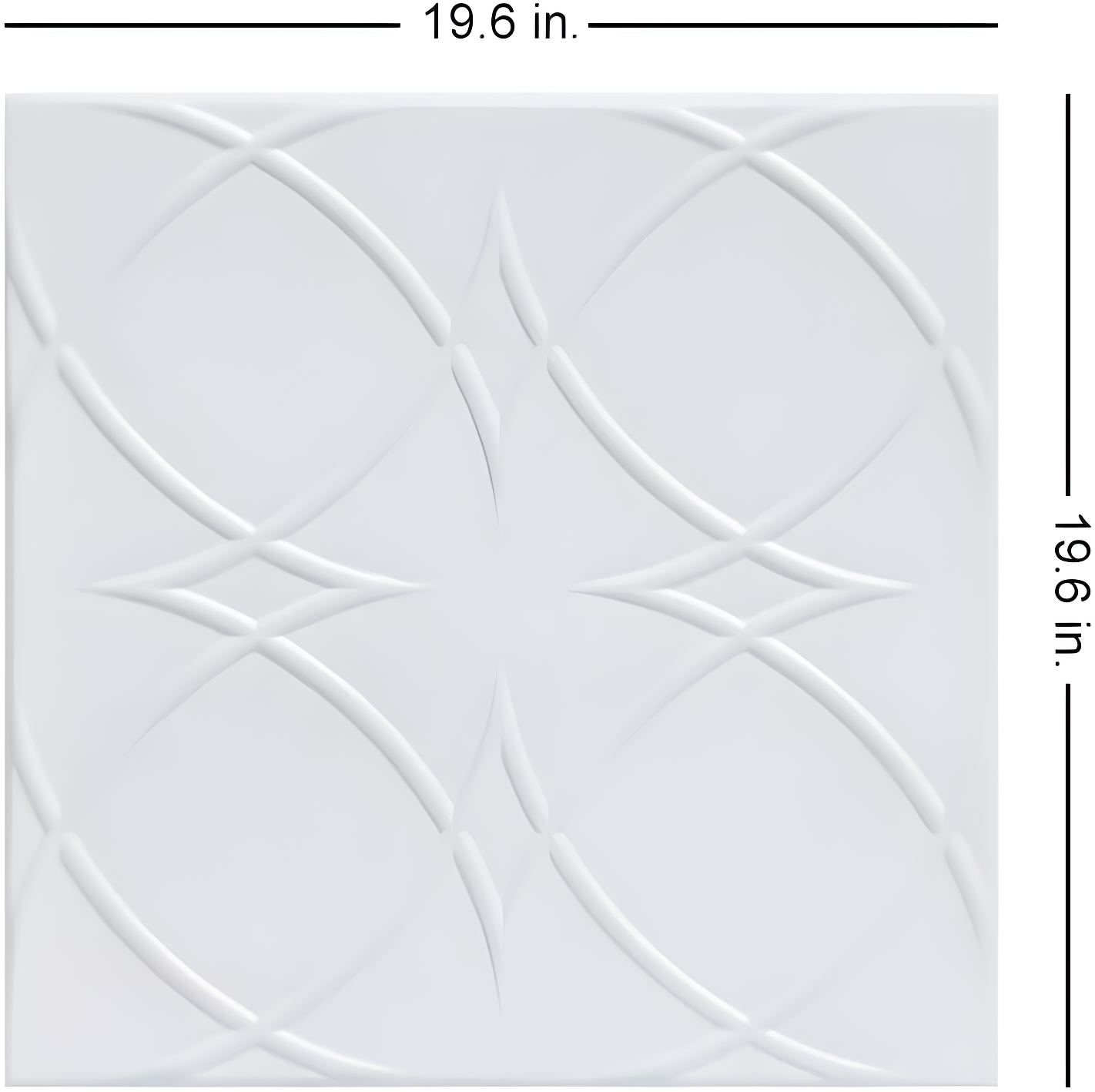 Circles and Stars 1.6 ft. x 1.6 ft. Polystyrene Glue-up Ceiling Tile (Set of 48)